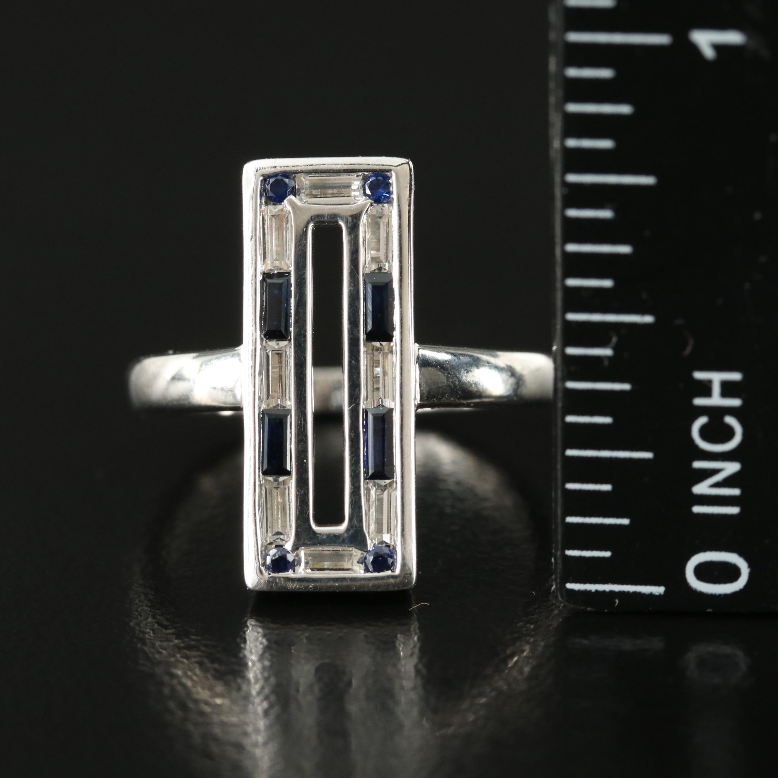 Sterling Sapphire Pointer Ring