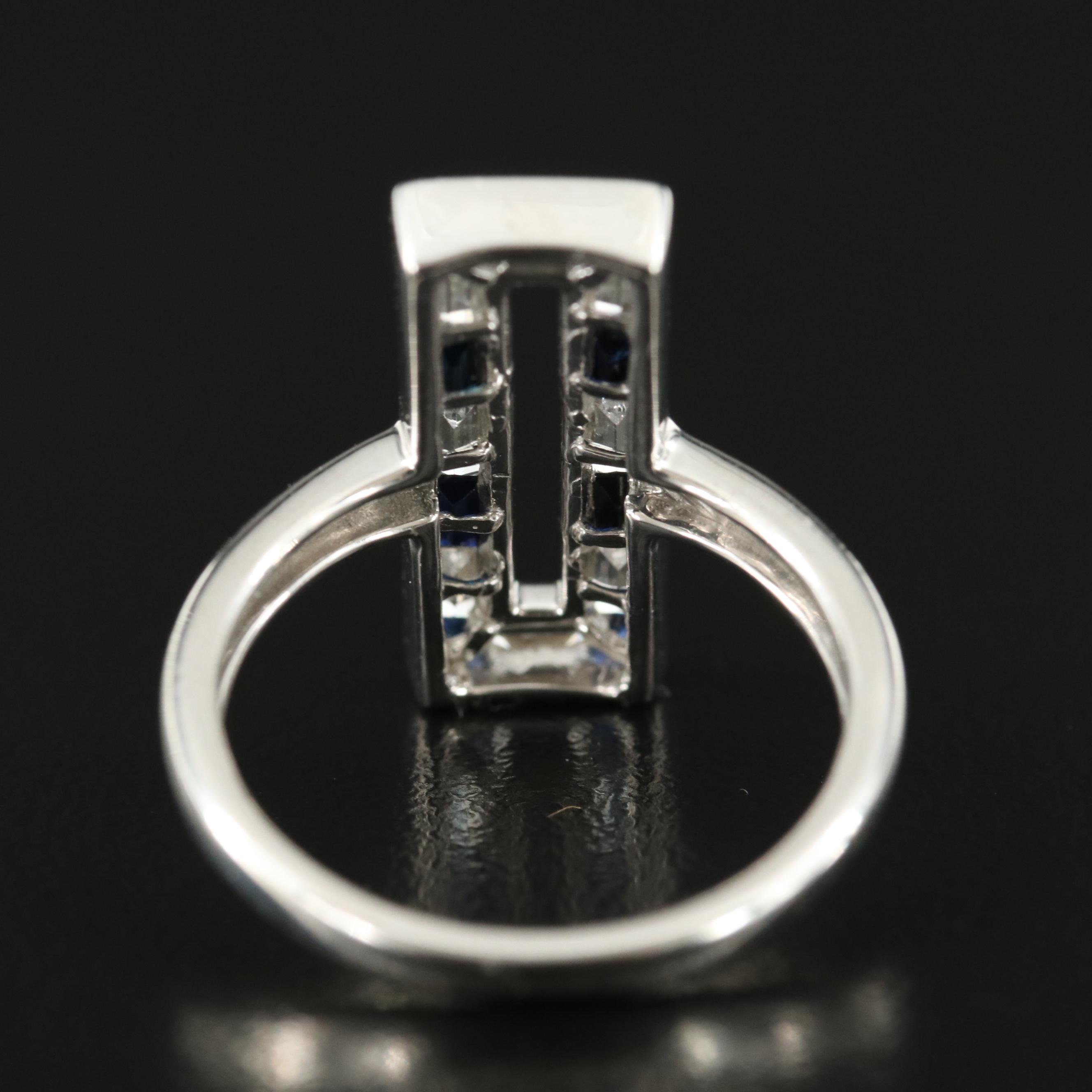 Sterling Sapphire Pointer Ring