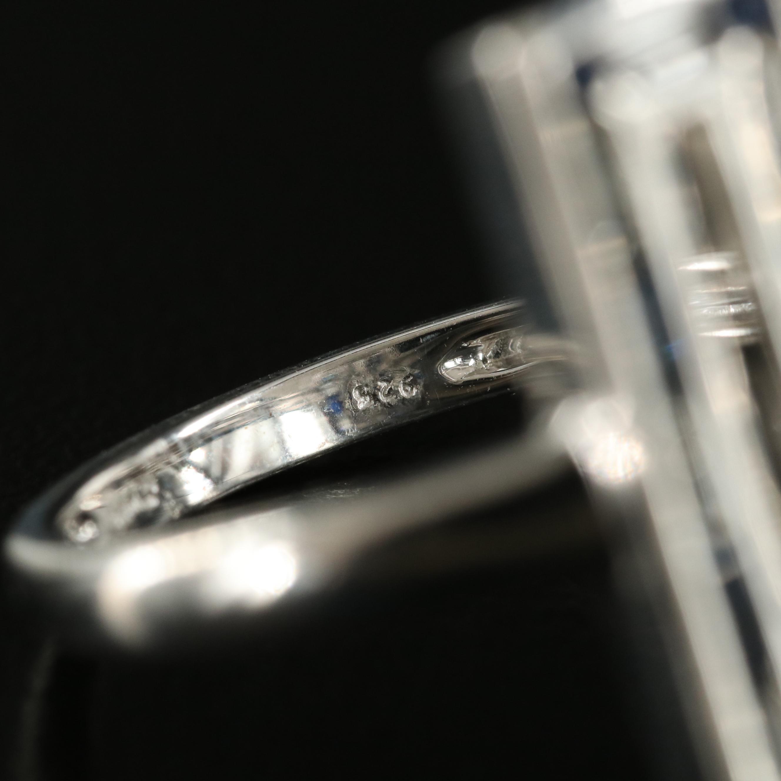 Sterling Sapphire Pointer Ring