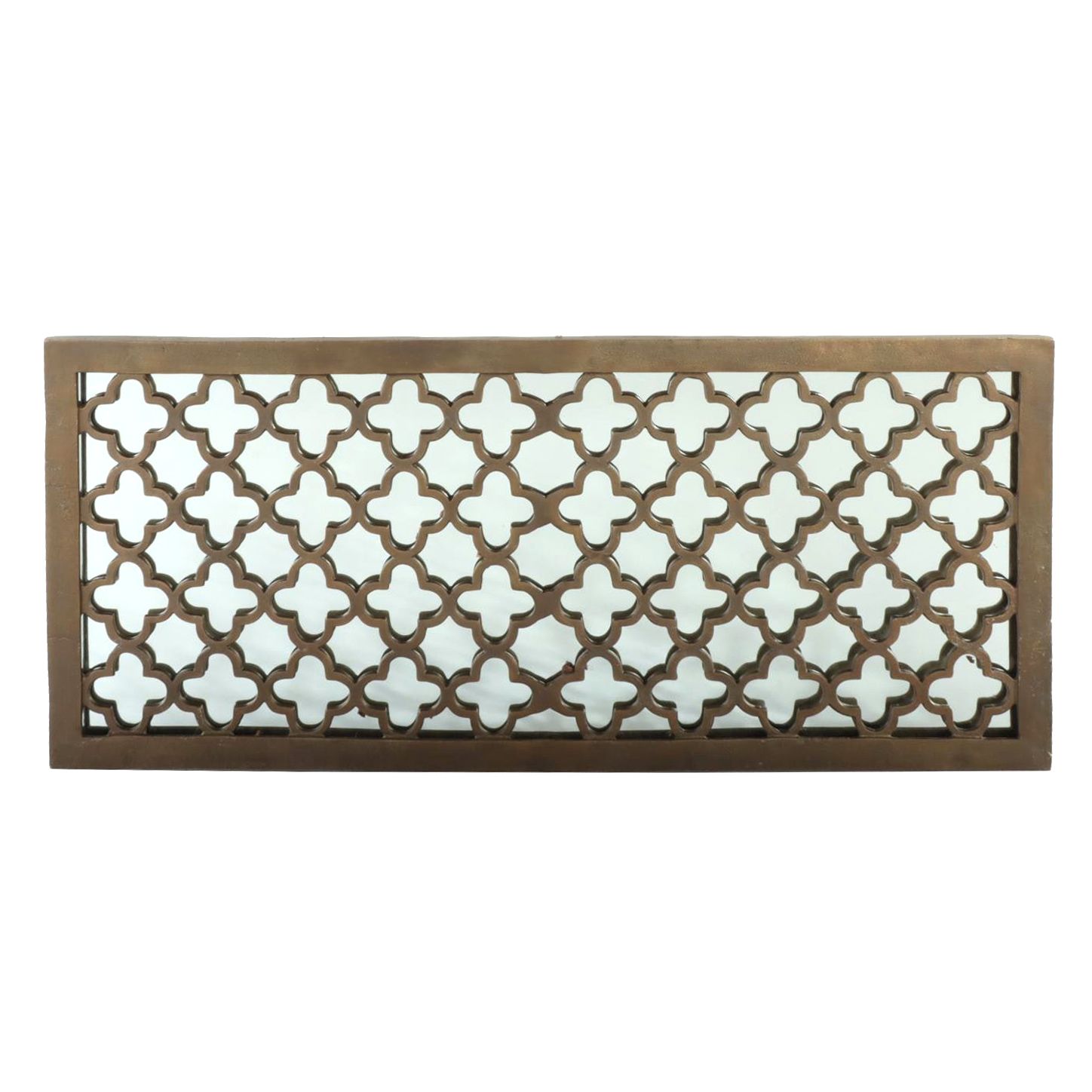 World Market Patinated Quatrefoil Metal Wall Mirror