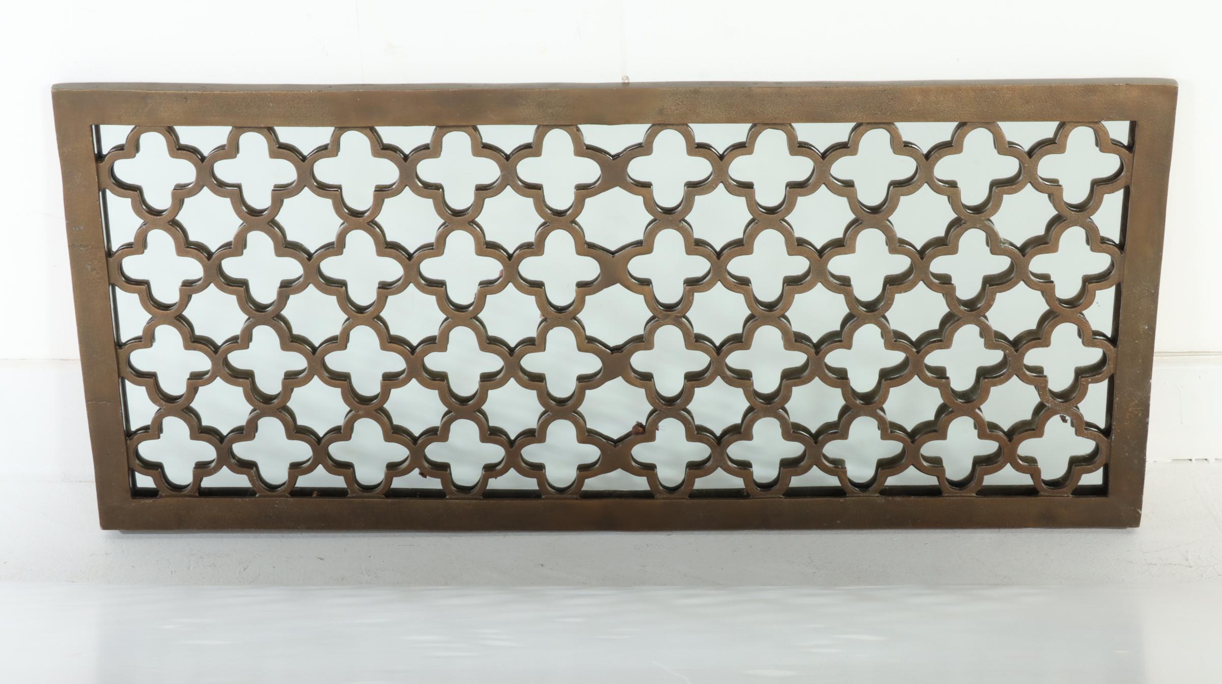 World Market Patinated Quatrefoil Metal Wall Mirror