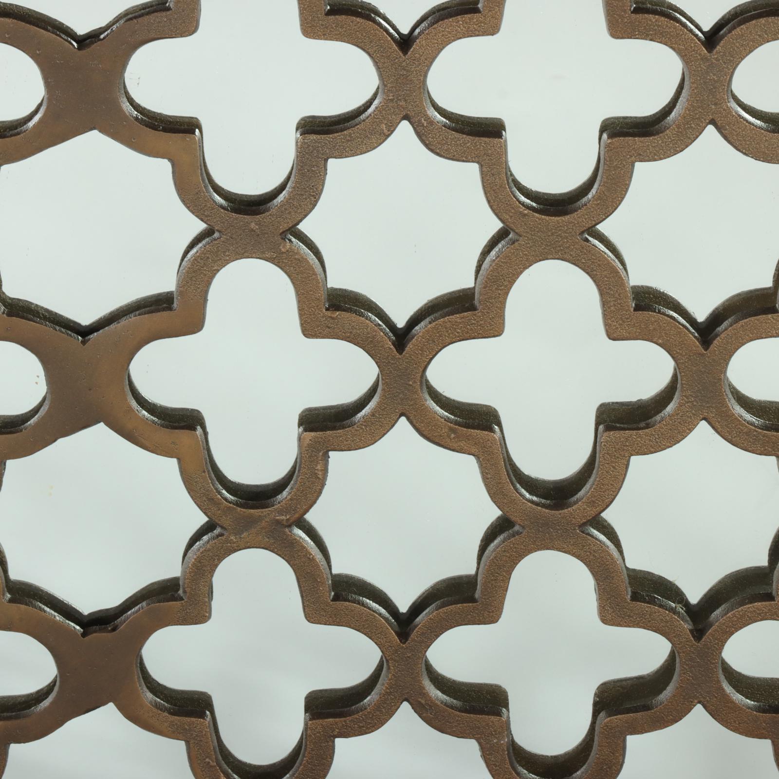 World Market Patinated Quatrefoil Metal Wall Mirror