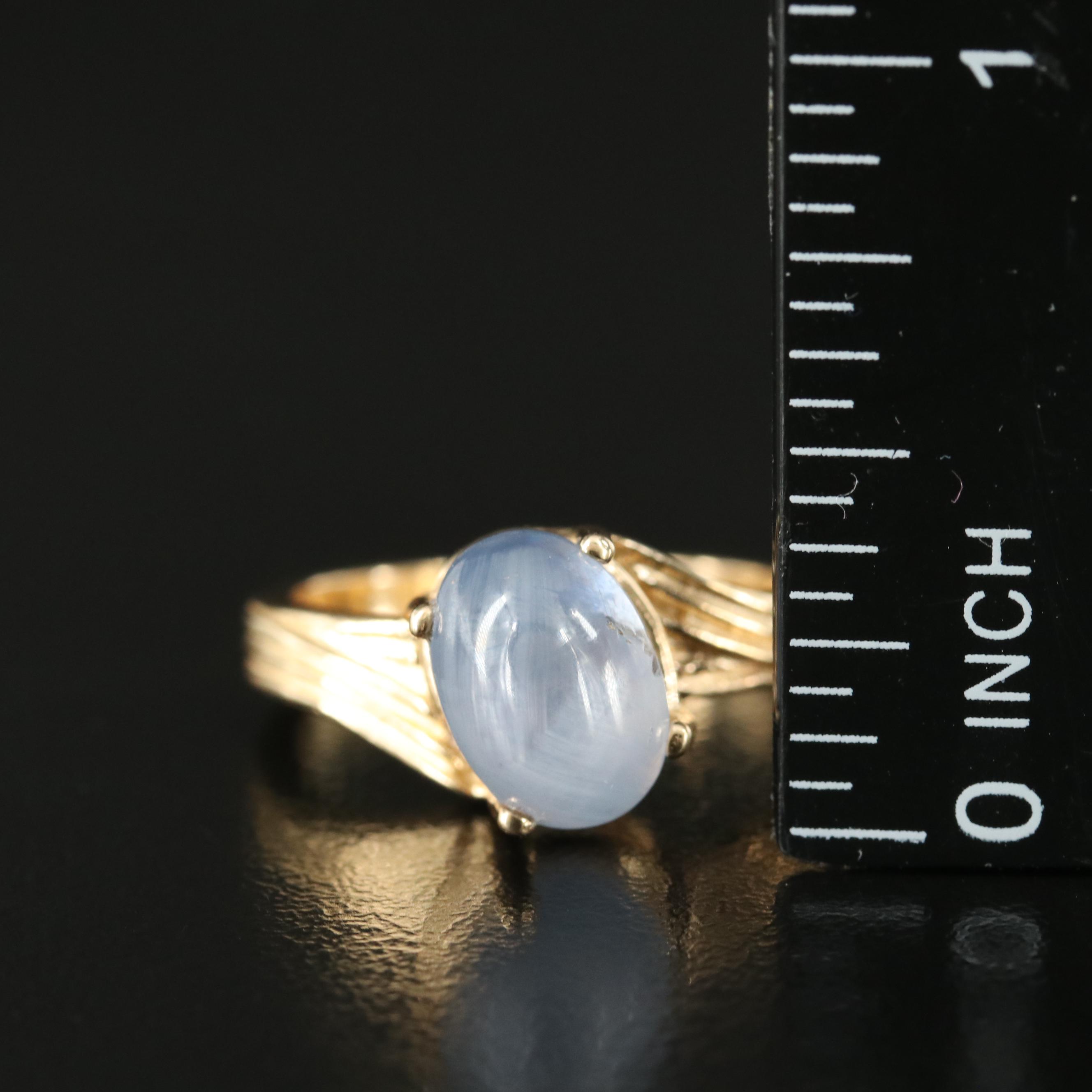 14K 5.75 CT Star Sapphire Ring