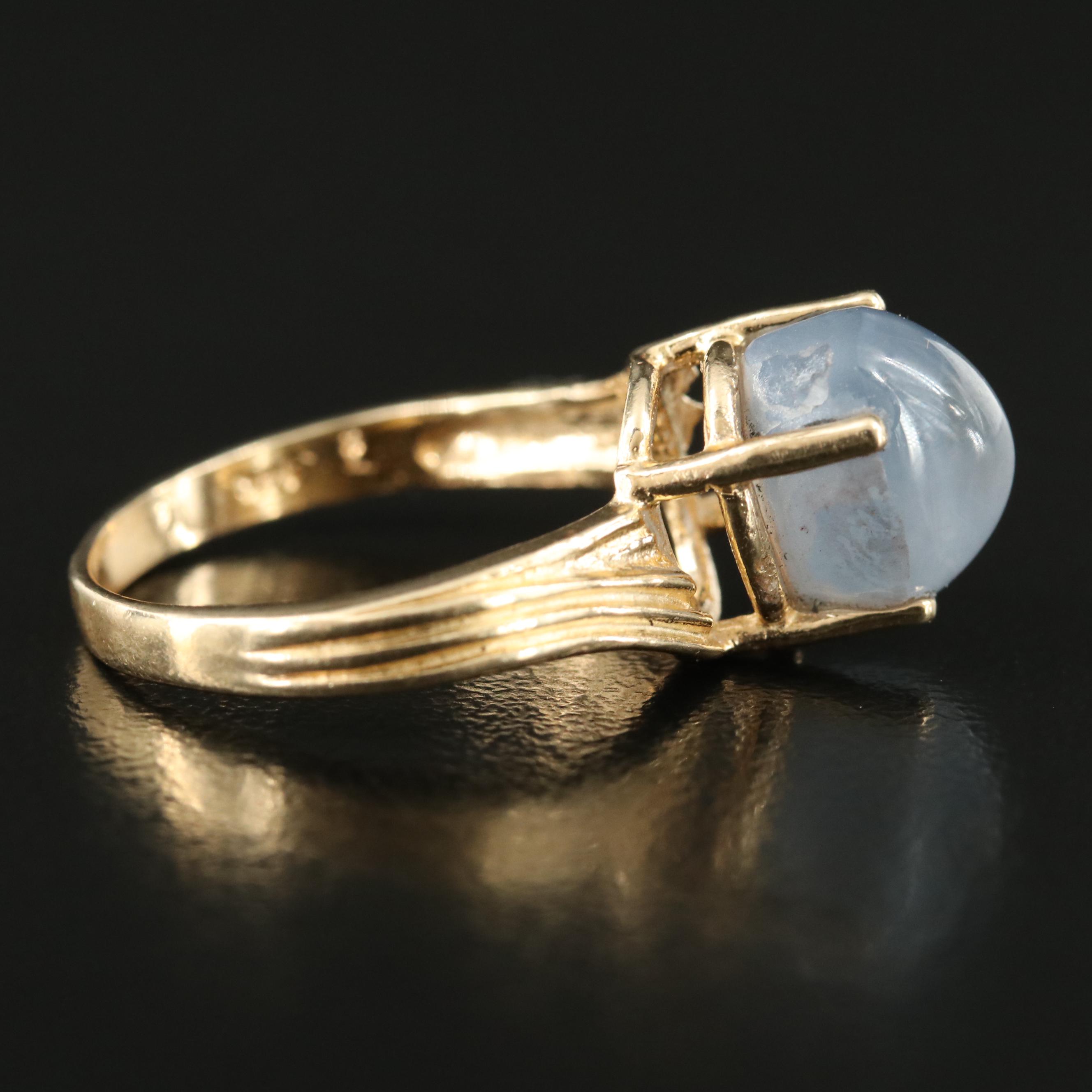 14K 5.75 CT Star Sapphire Ring