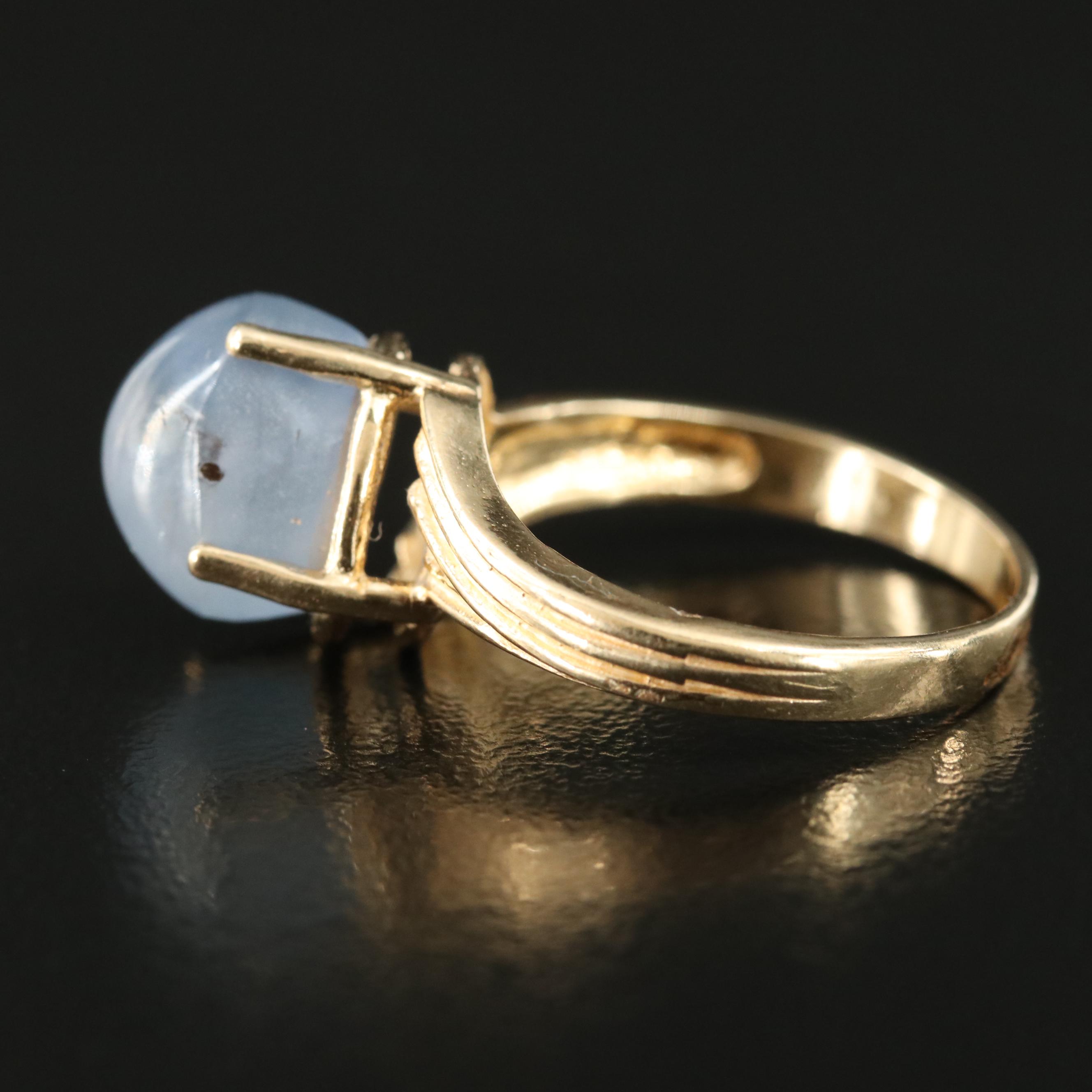 14K 5.75 CT Star Sapphire Ring