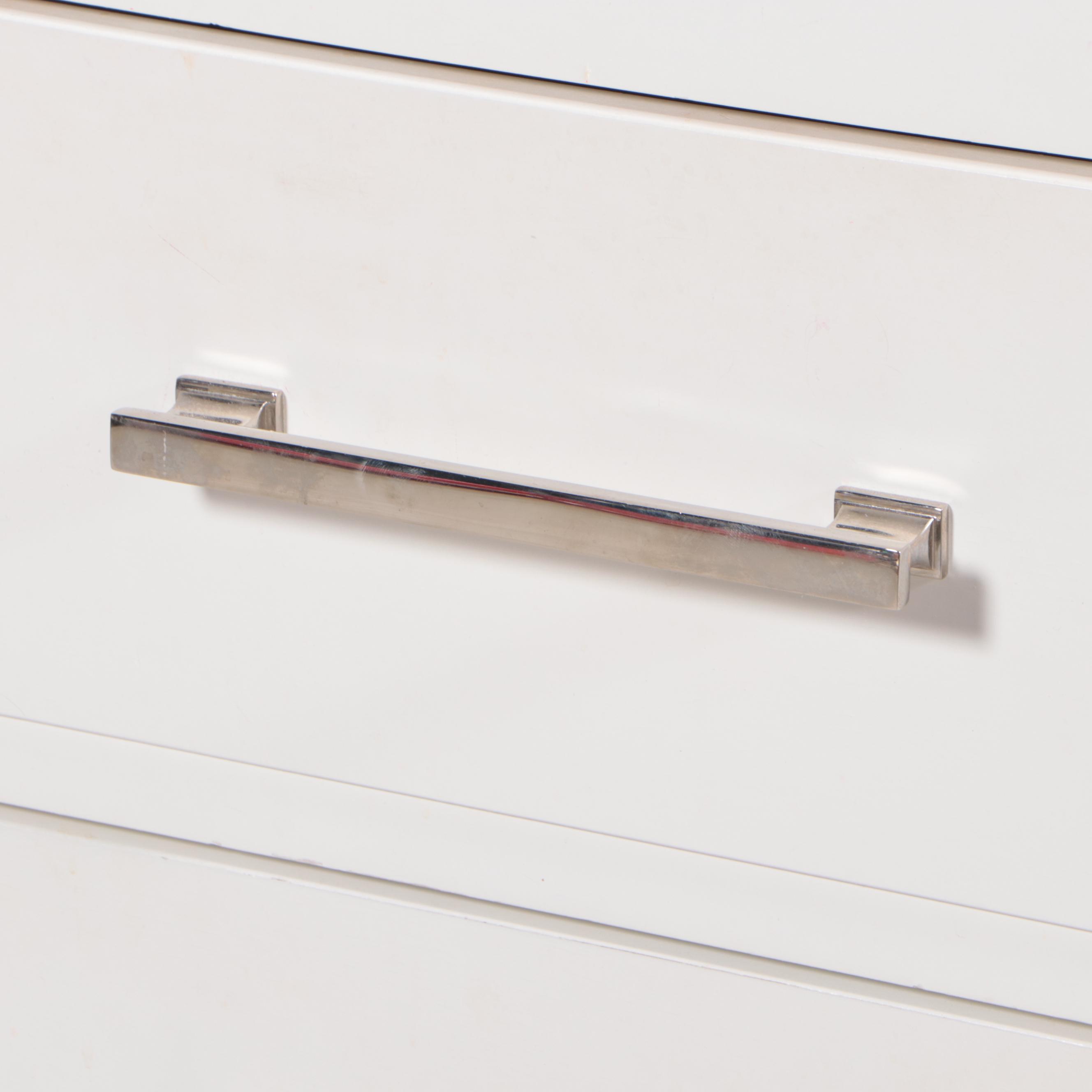 Contemporary White-Painted Four-Drawer Chest