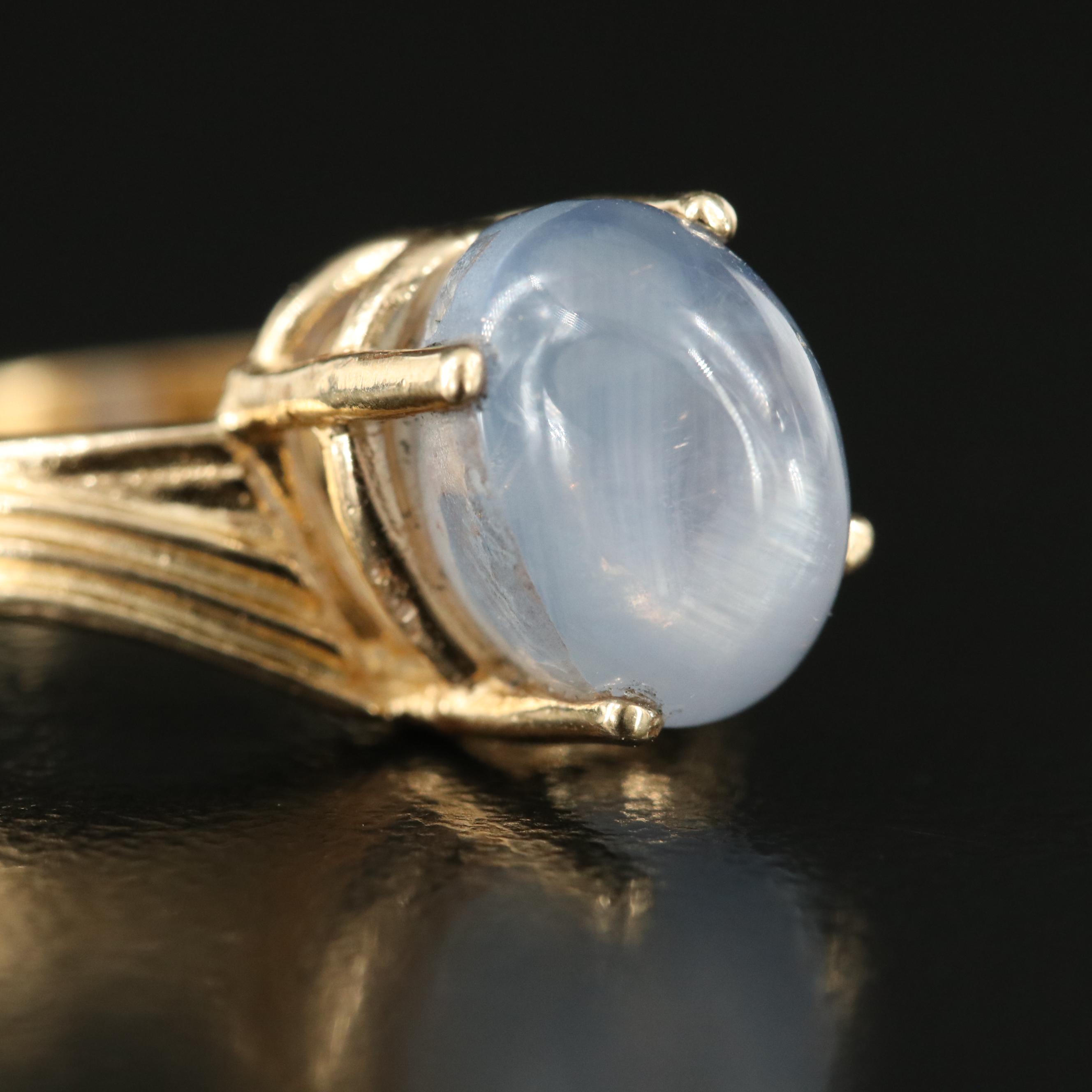 14K 5.75 CT Star Sapphire Ring