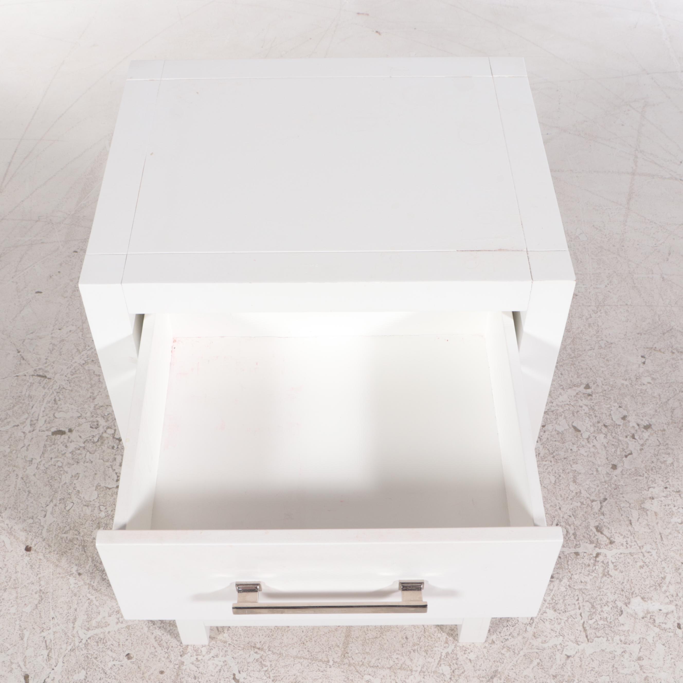 Contemporary White-Painted Four-Drawer Chest