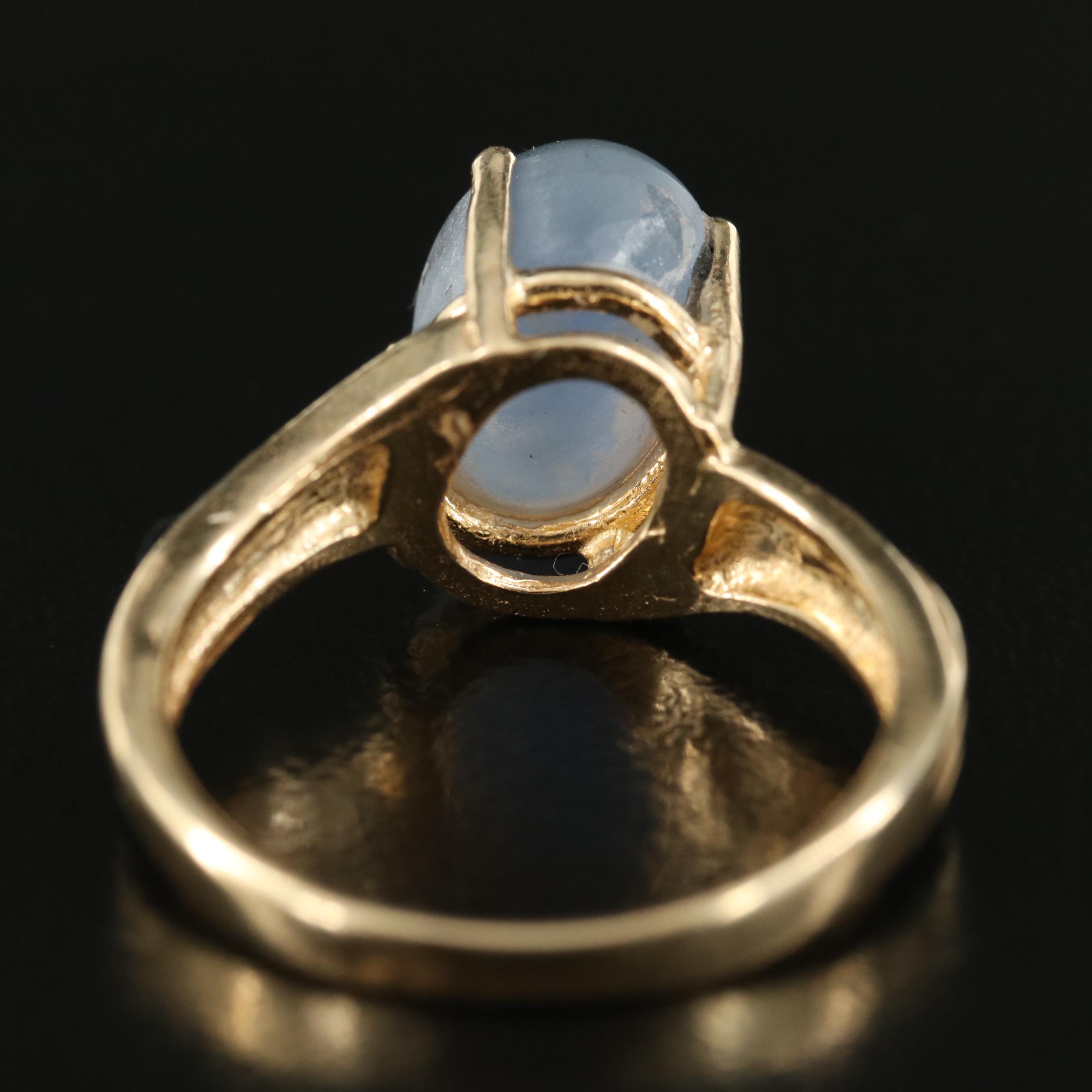 14K 5.75 CT Star Sapphire Ring