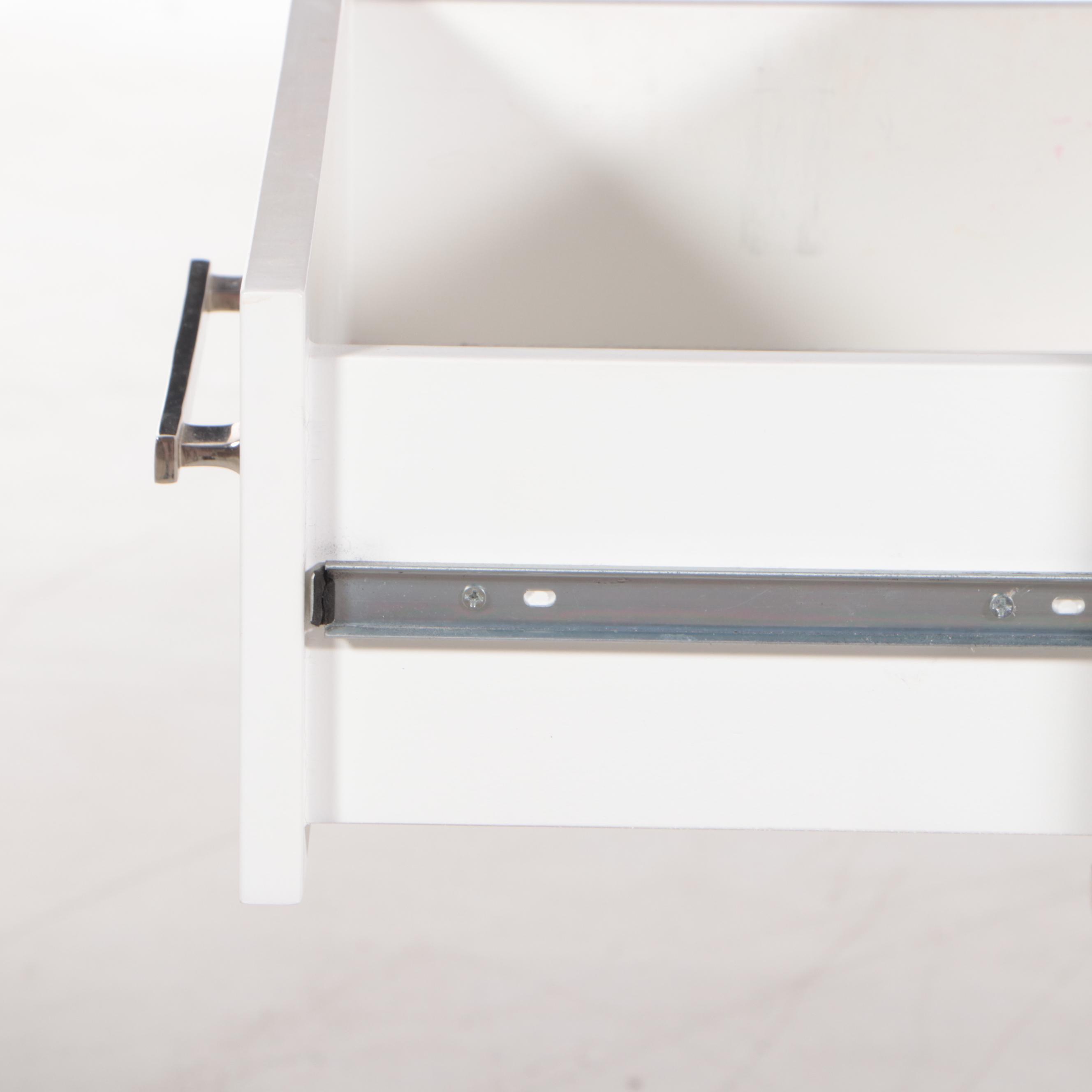 Contemporary White-Painted Four-Drawer Chest