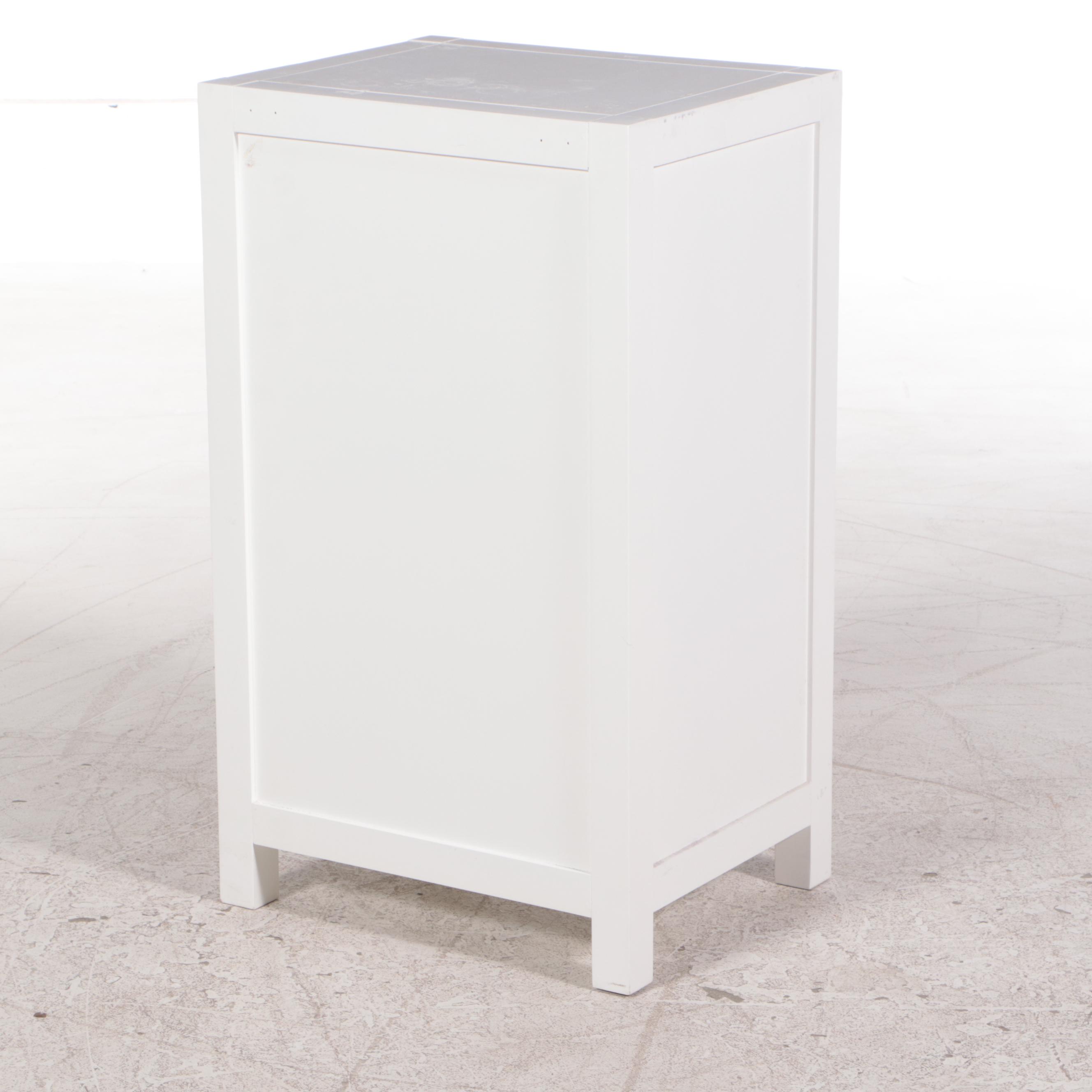 Contemporary White-Painted Four-Drawer Chest