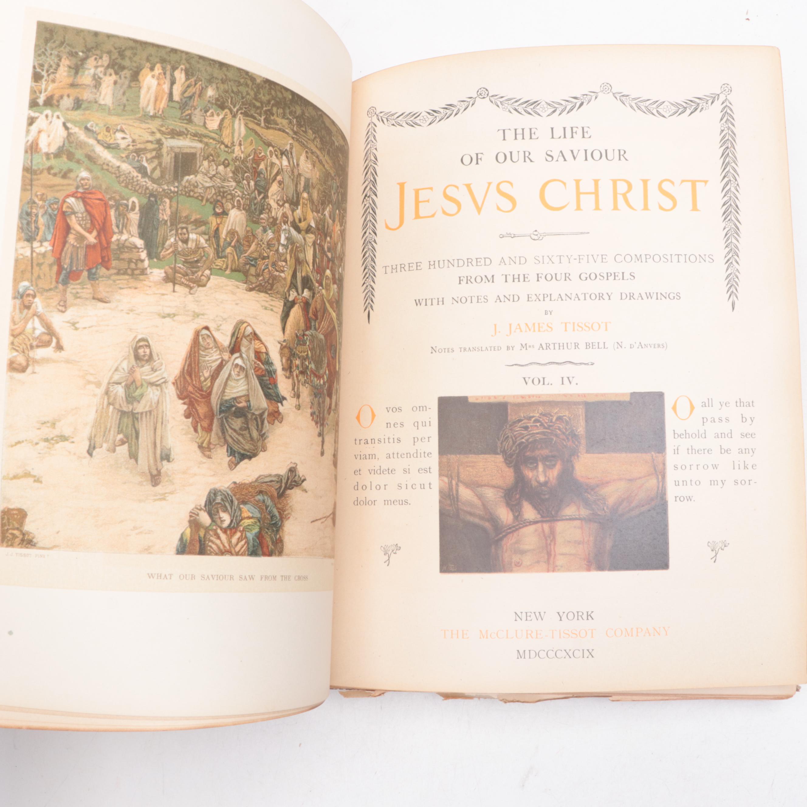 "The Life of Our Savior Jesus Christ" Four-Volume Set by J. James Tissot, 1899
