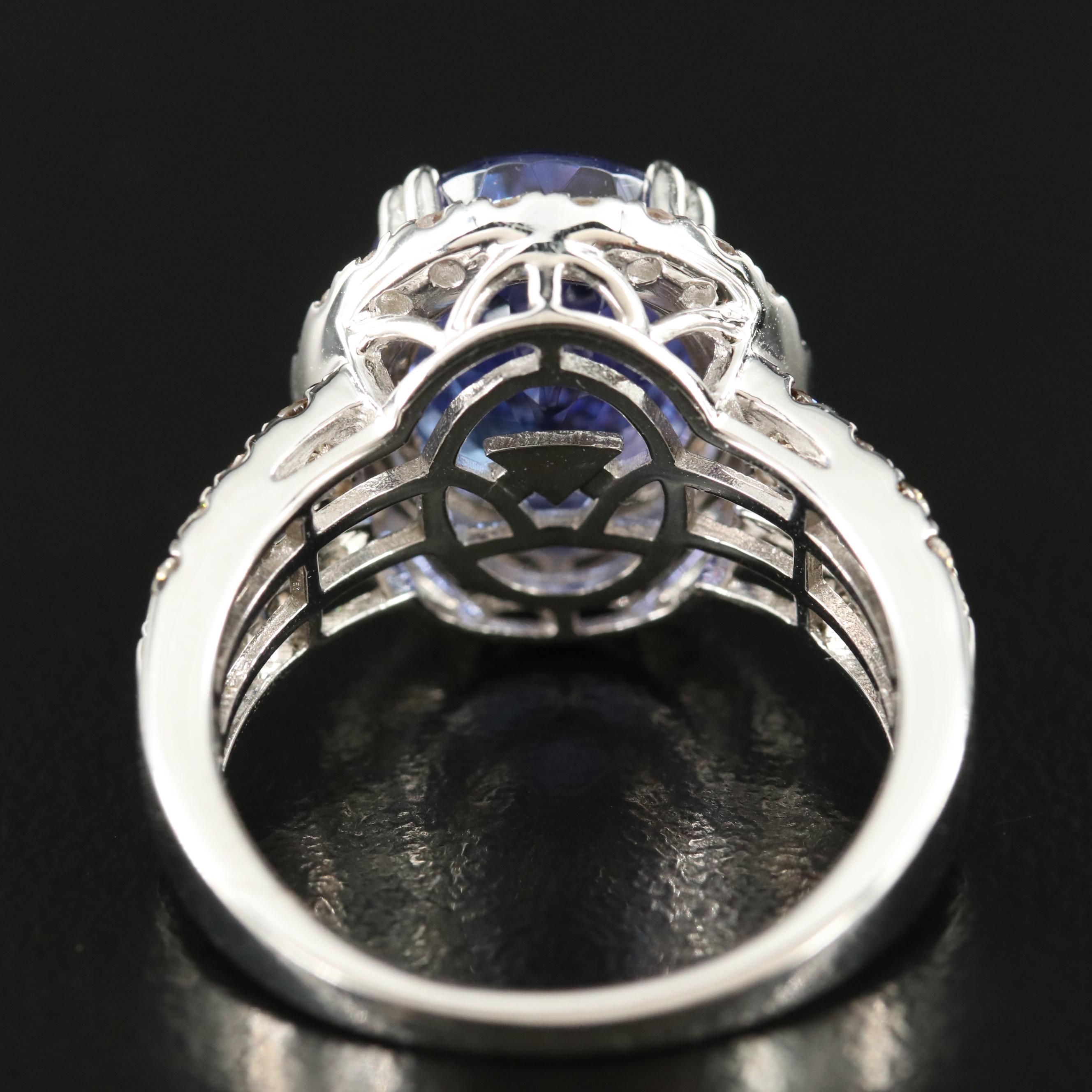 LeVian 14K 5.78 Tanzanite and 1.13 CTW Diamond Ring