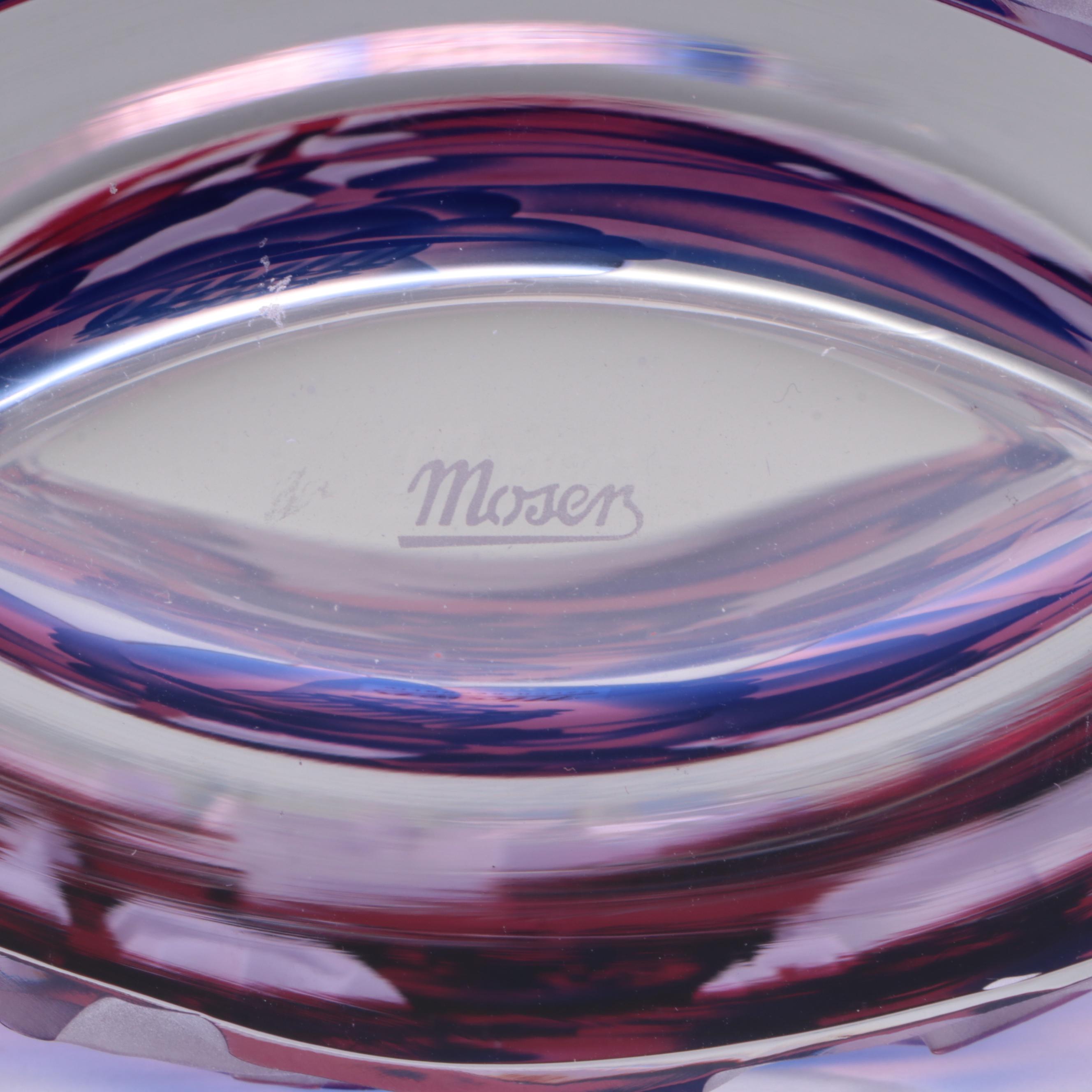 Moser Intaglio Glass Ovoid Vase