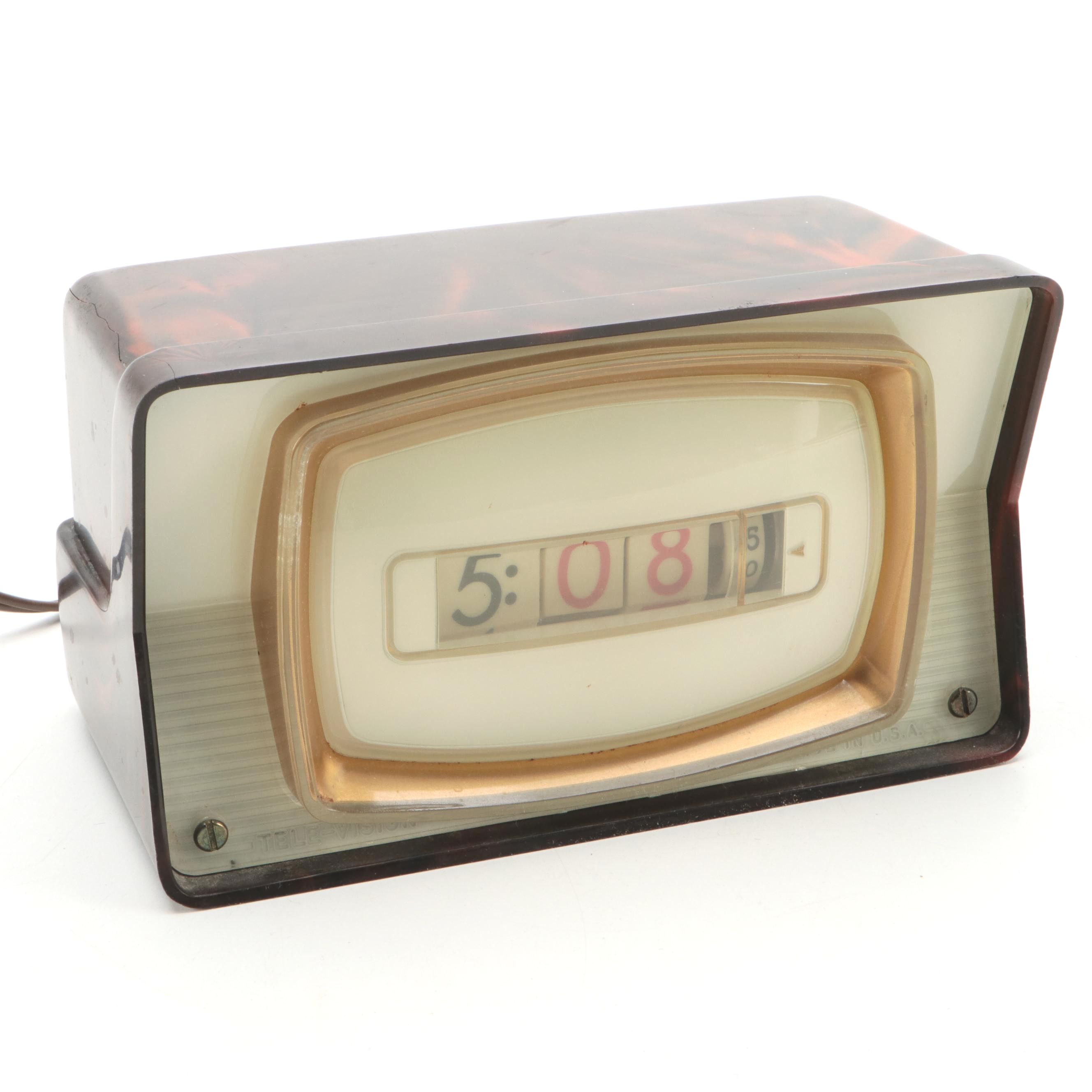 Numechron Tymeter Model 765 Bakelite Case Clock, 1971