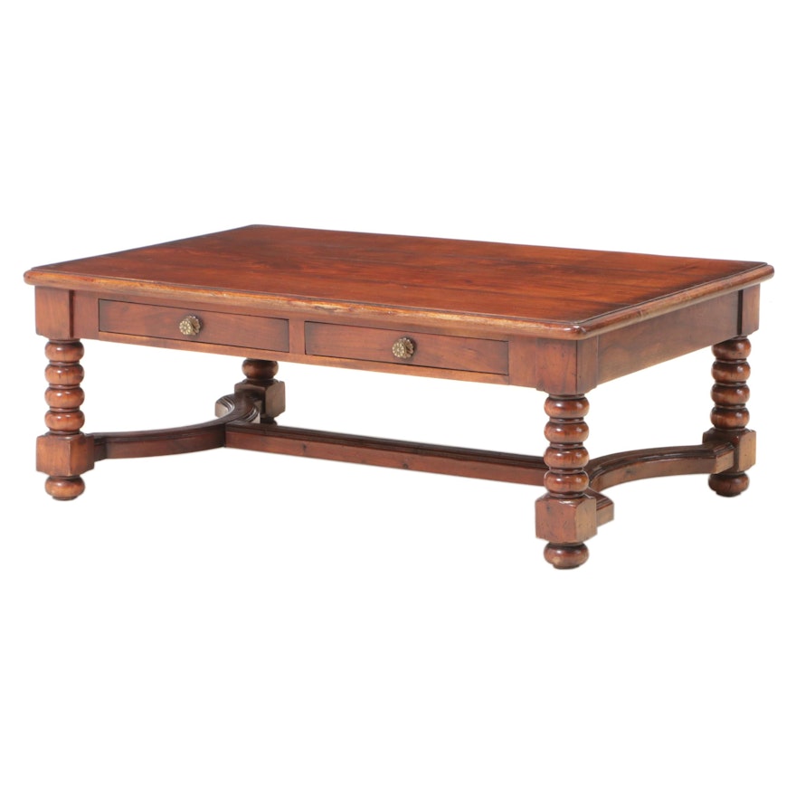 French Provincial Style Hardwood Four-Drawer Coffee Table