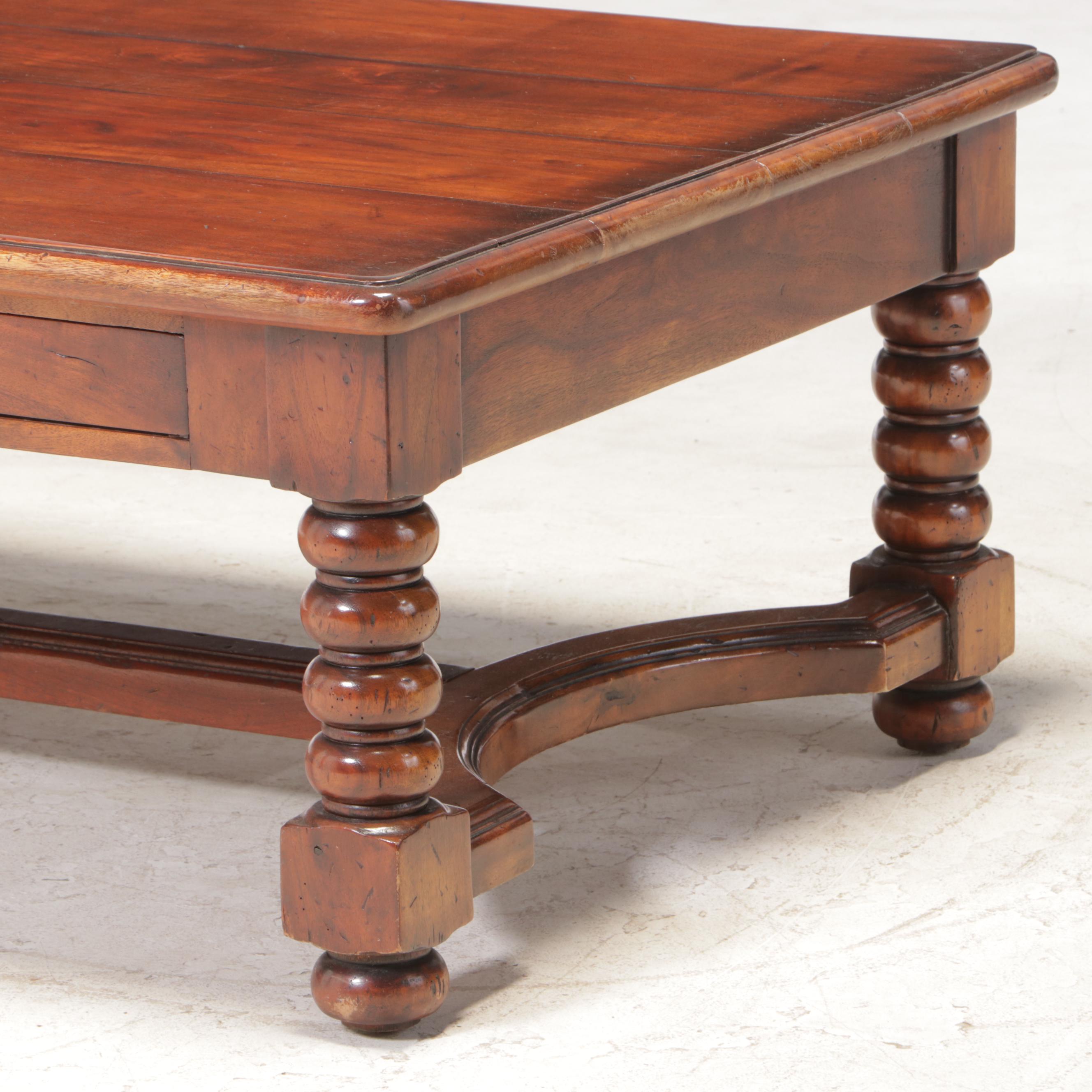 French Provincial Style Hardwood Four-Drawer Coffee Table