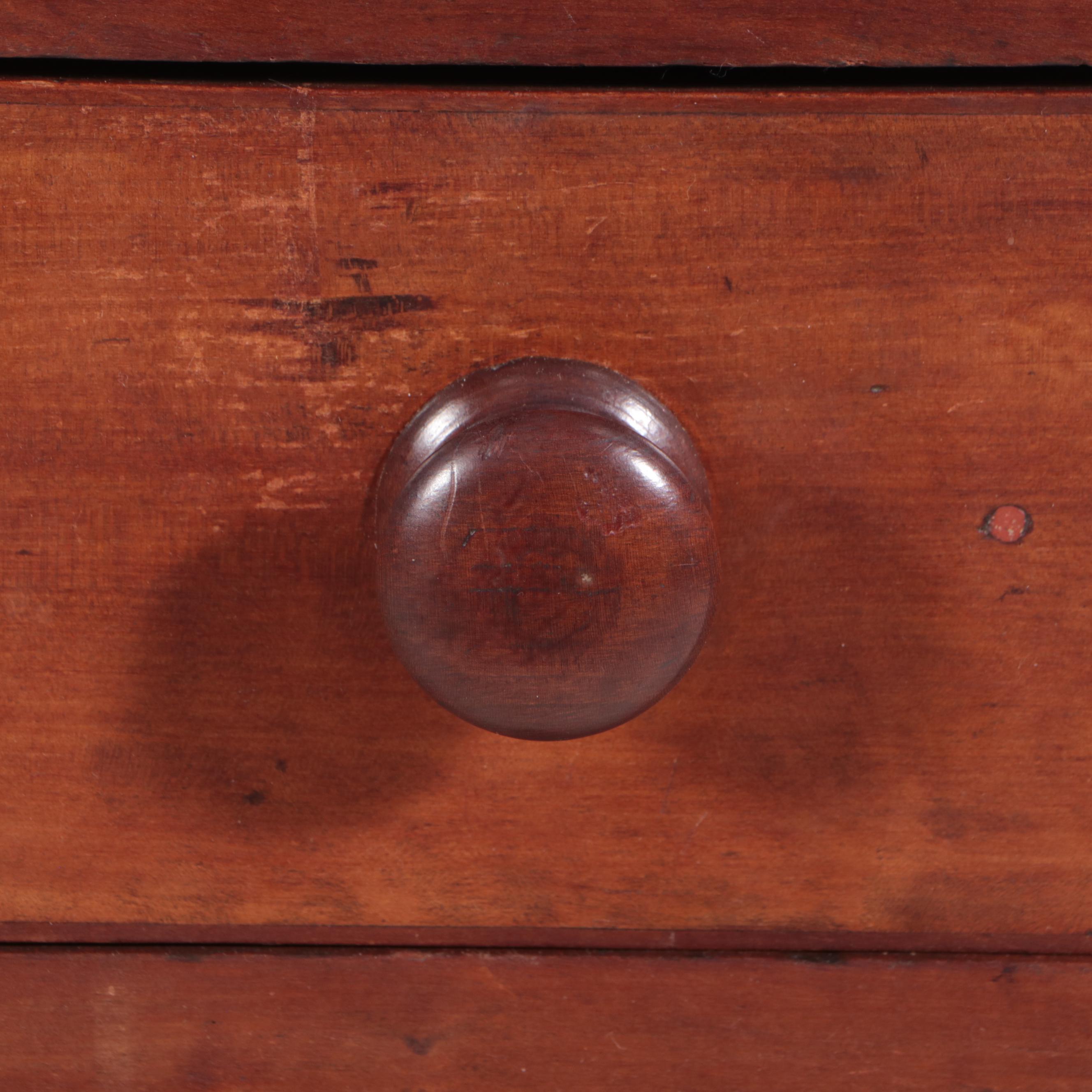 Late Federal Cherrywood and Mahogany Four-Drawer Chest, circa 1830