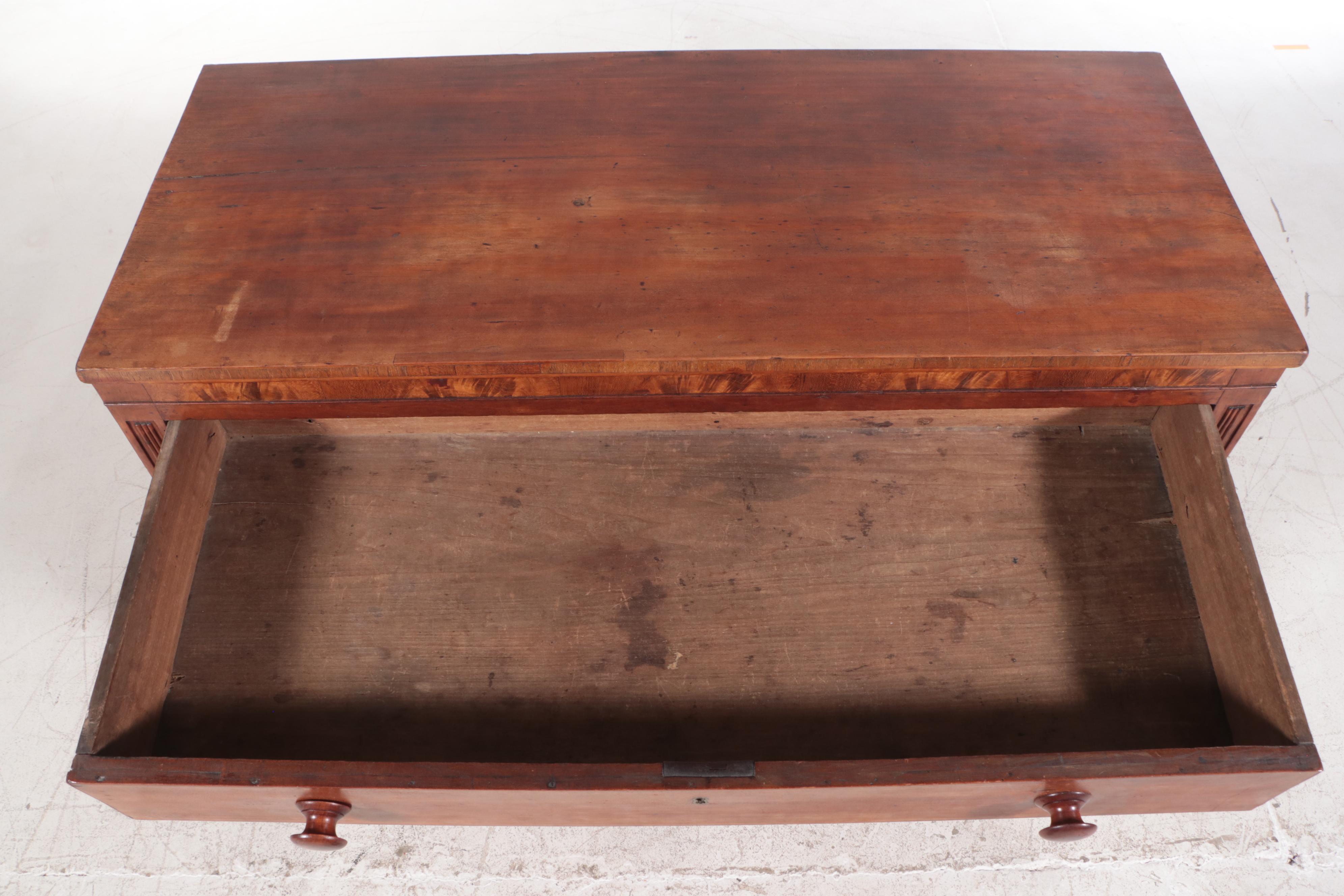 Late Federal Cherrywood and Mahogany Four-Drawer Chest, circa 1830