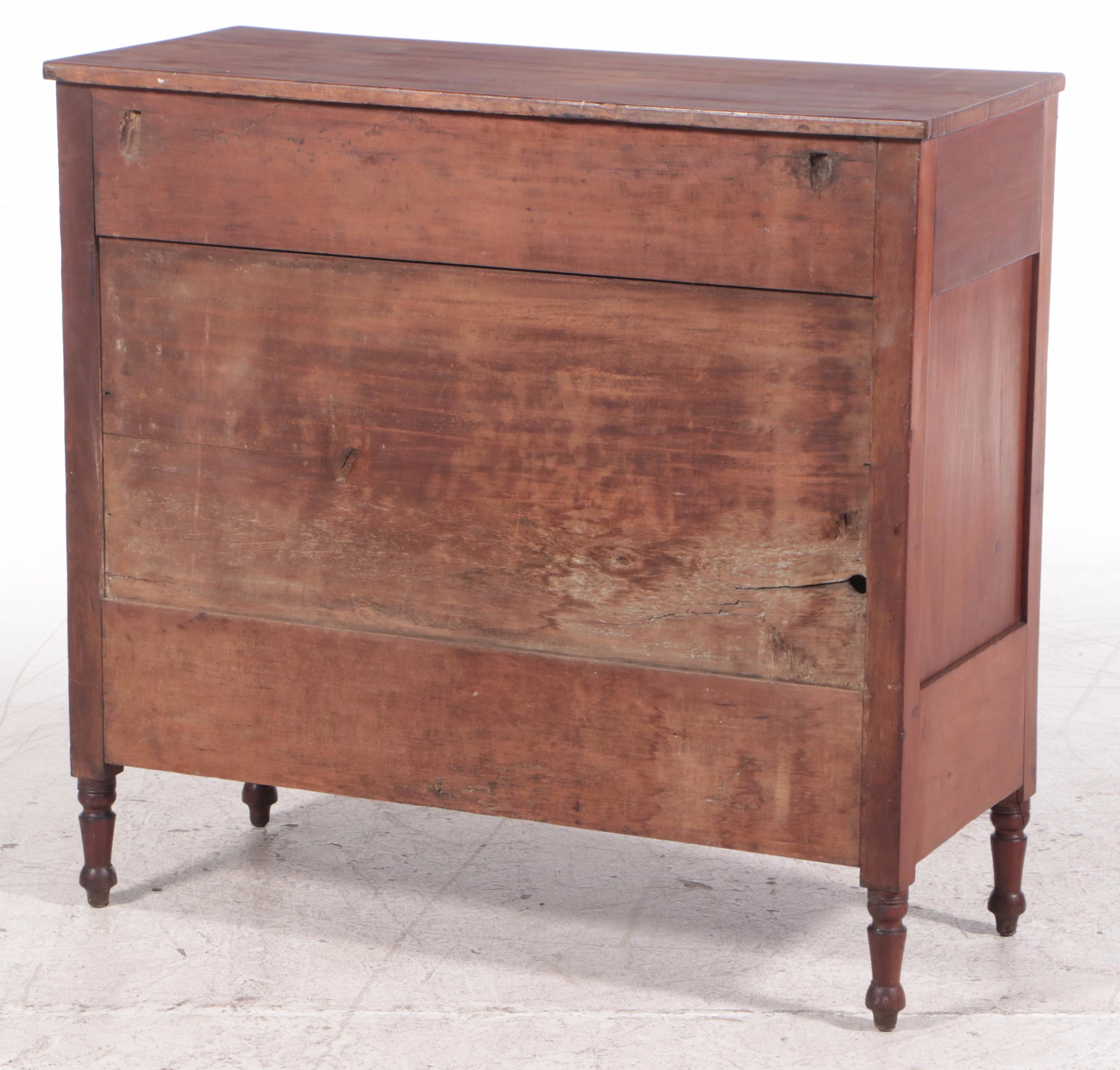 Late Federal Cherrywood and Mahogany Four-Drawer Chest, circa 1830