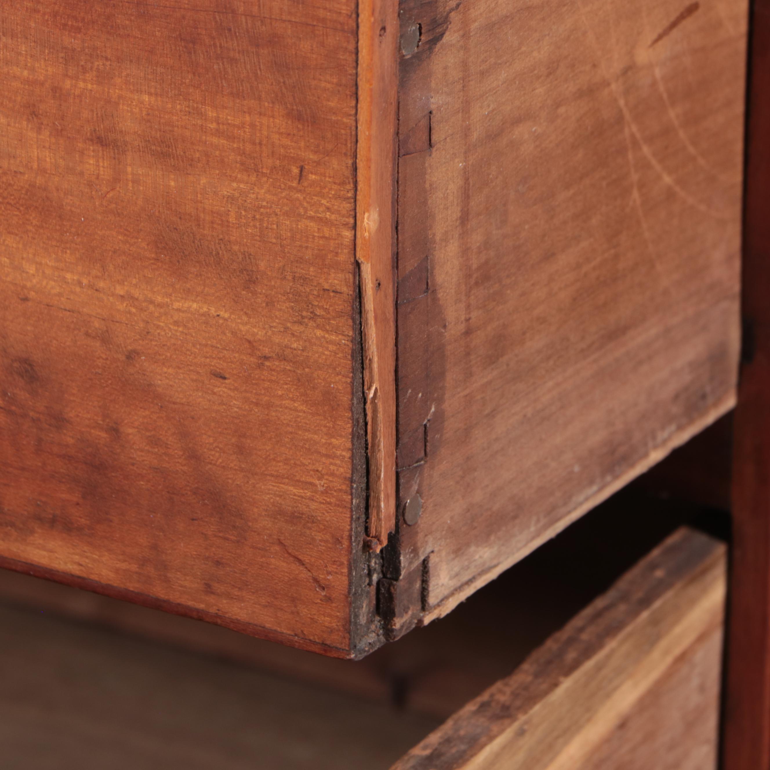 Late Federal Cherrywood and Mahogany Four-Drawer Chest, circa 1830