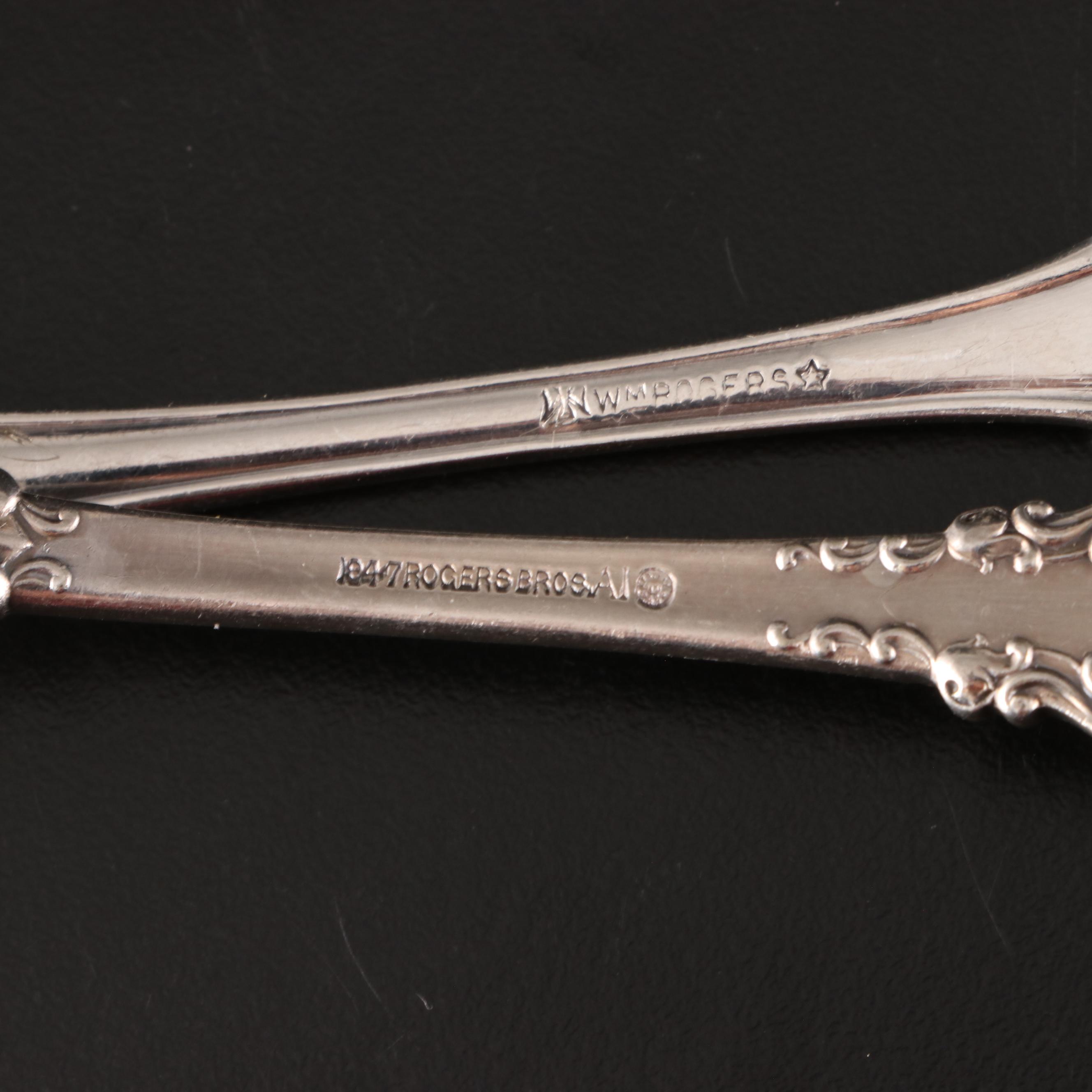 Christofle Asparagus Server with Lamb Bone Holder and Other Serving Utensils