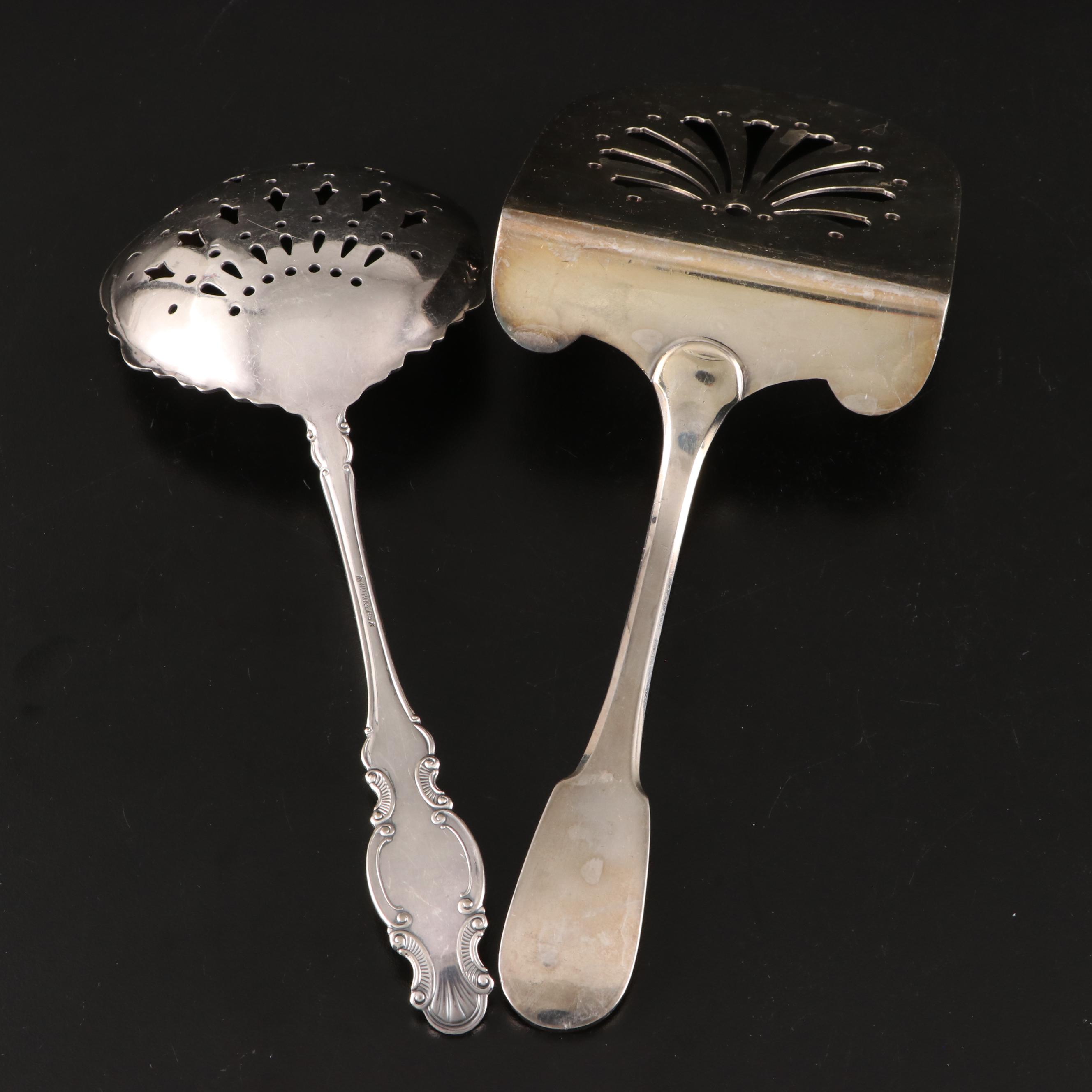 Christofle Asparagus Server with Lamb Bone Holder and Other Serving Utensils