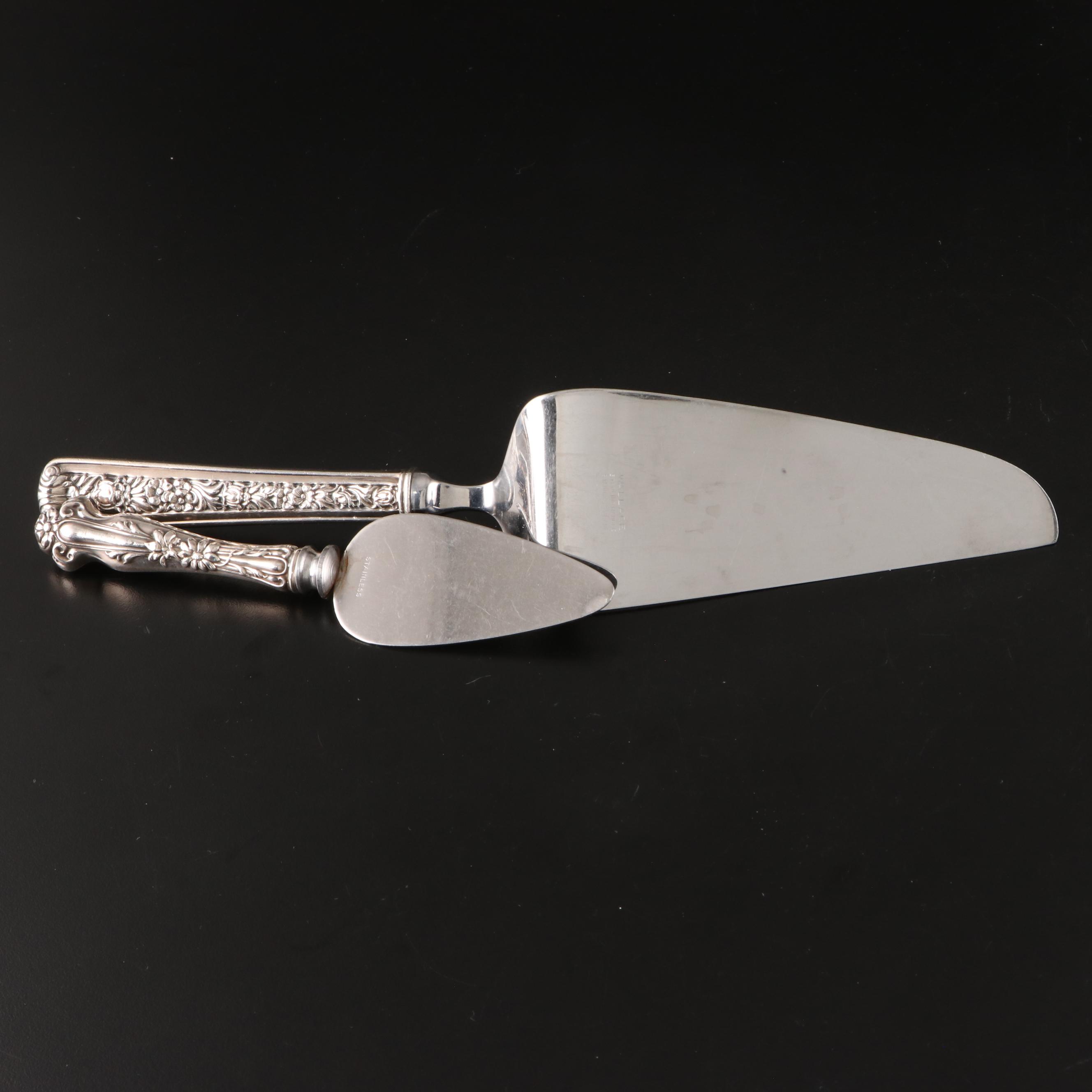 Christofle Asparagus Server with Lamb Bone Holder and Other Serving Utensils