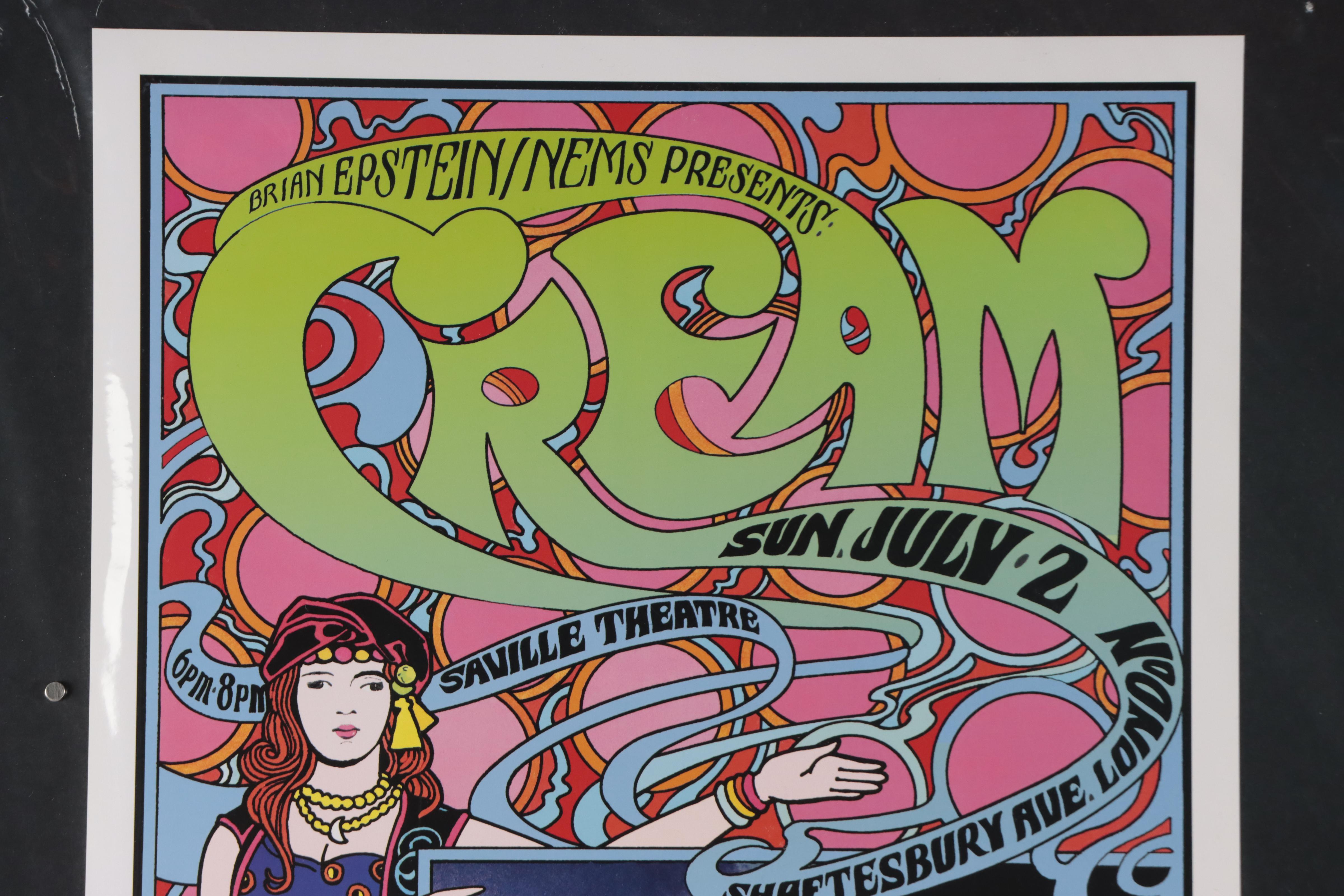 Bob Masse Offset Lithograph Concert Poster "Cream," 1962