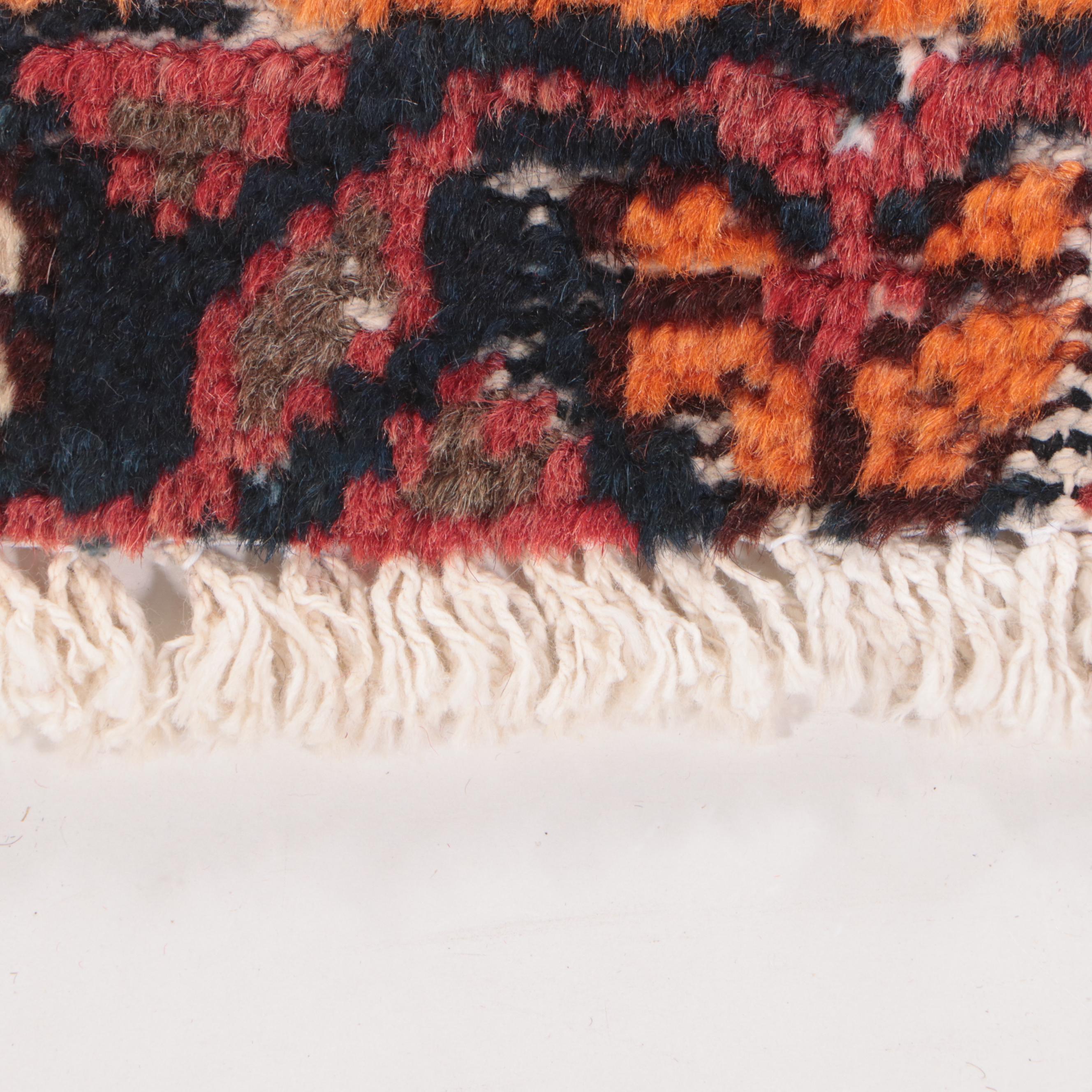 3'3 x 6'3 Hand-Knotted Persian Hamadan Remnant Area Rug