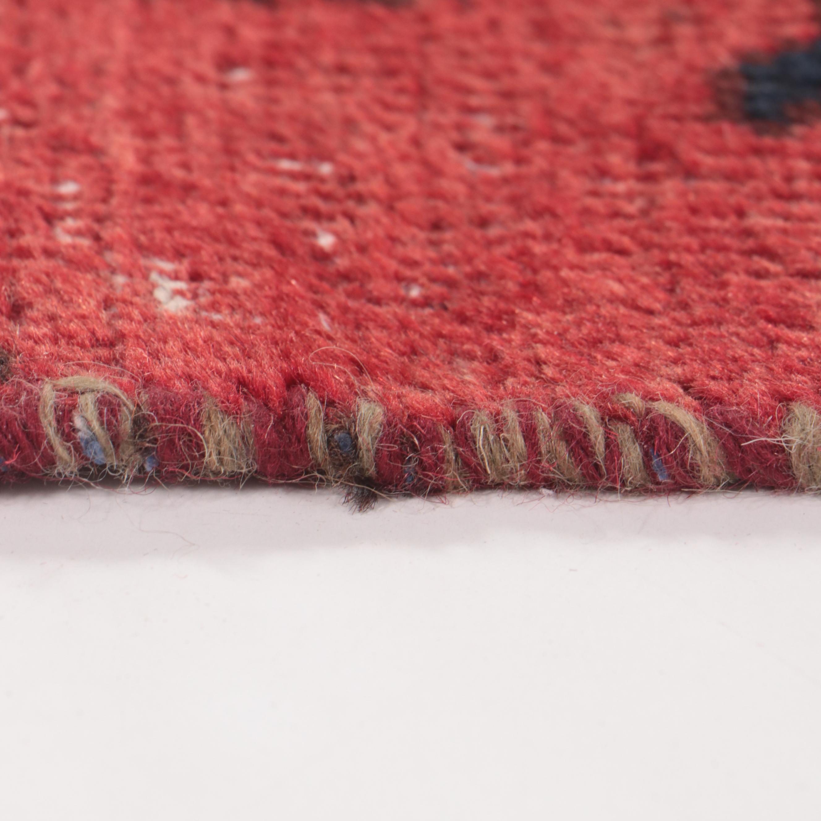 3'3 x 6'3 Hand-Knotted Persian Hamadan Remnant Area Rug