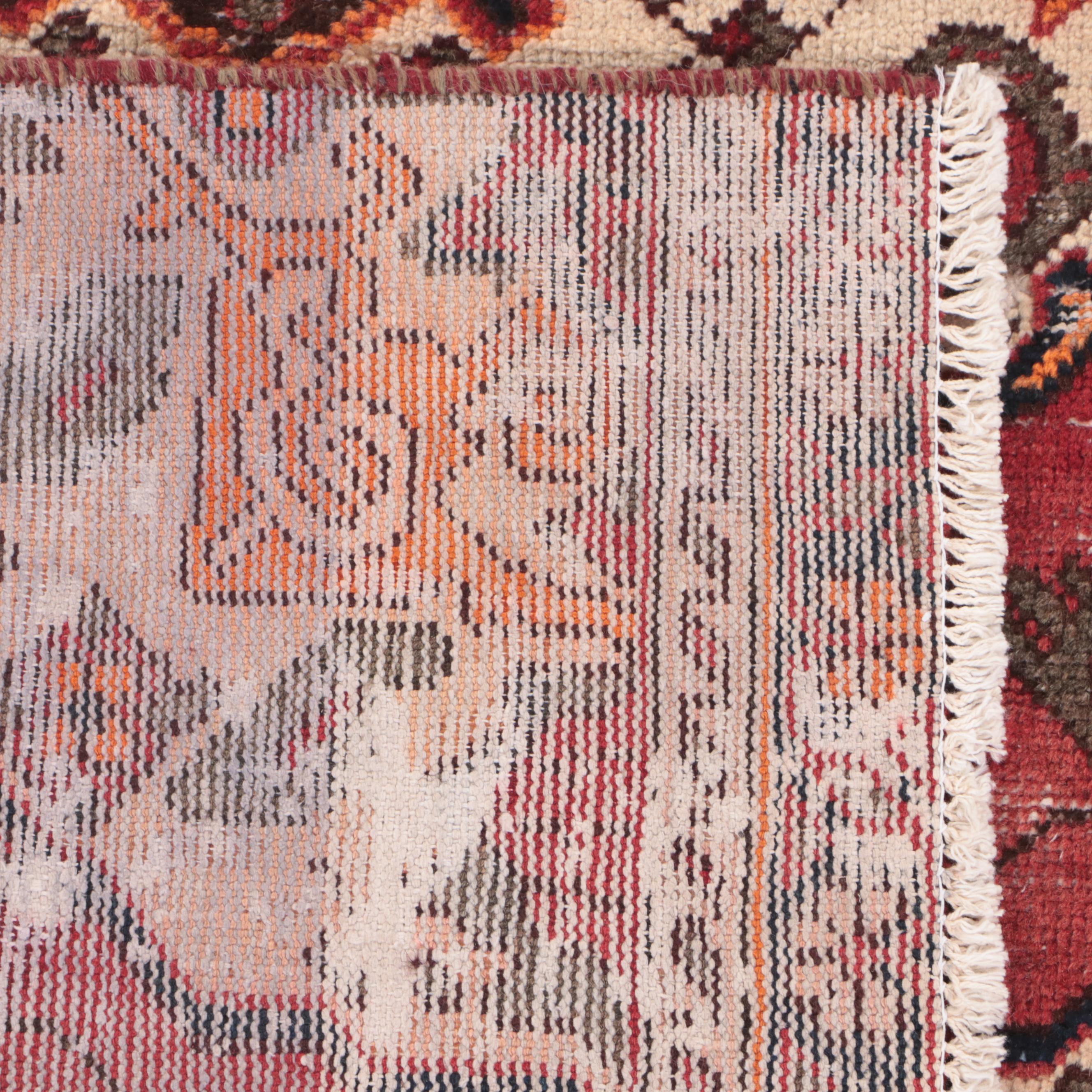 3'3 x 6'3 Hand-Knotted Persian Hamadan Remnant Area Rug