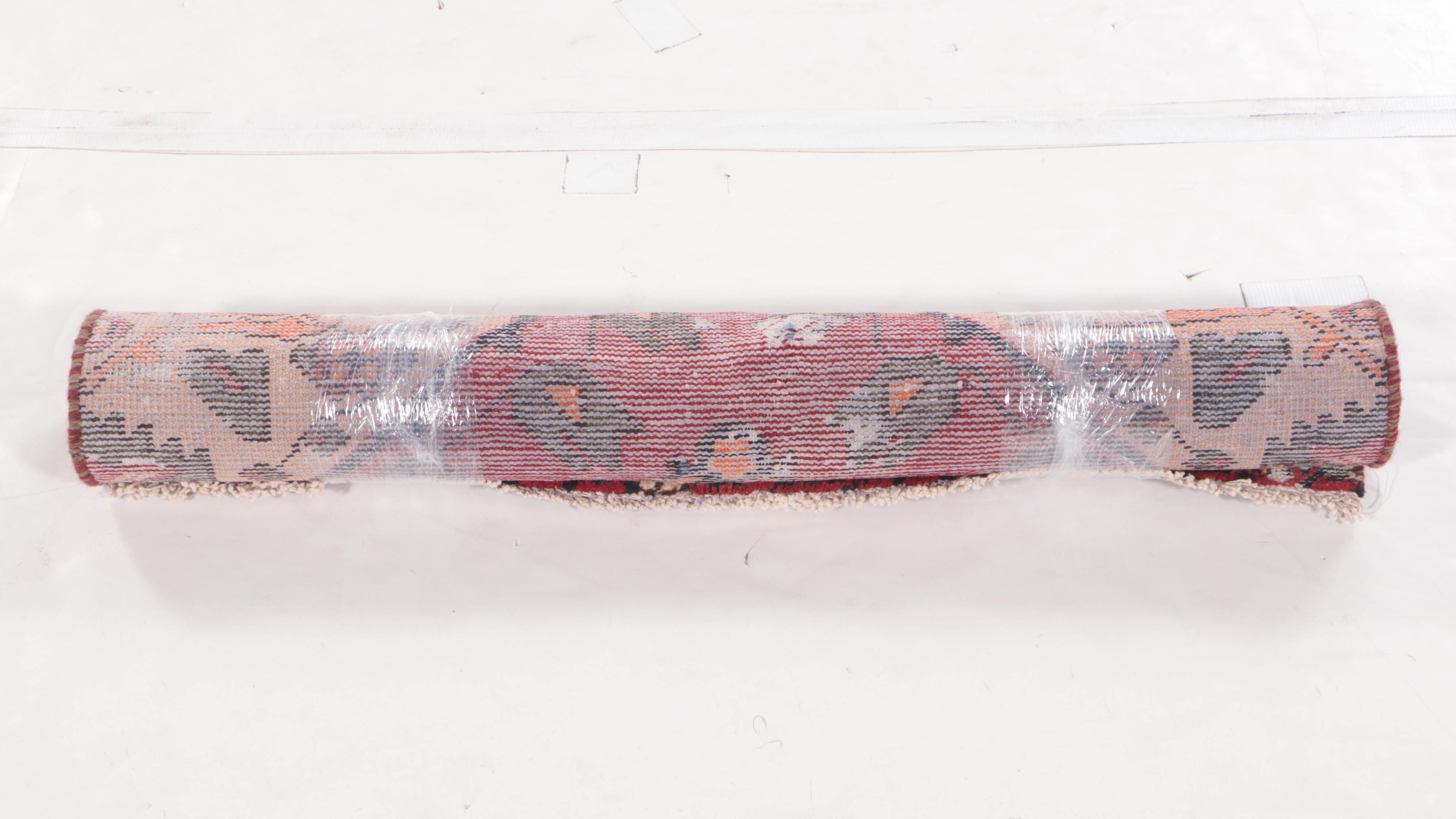 3'3 x 6'3 Hand-Knotted Persian Hamadan Remnant Area Rug