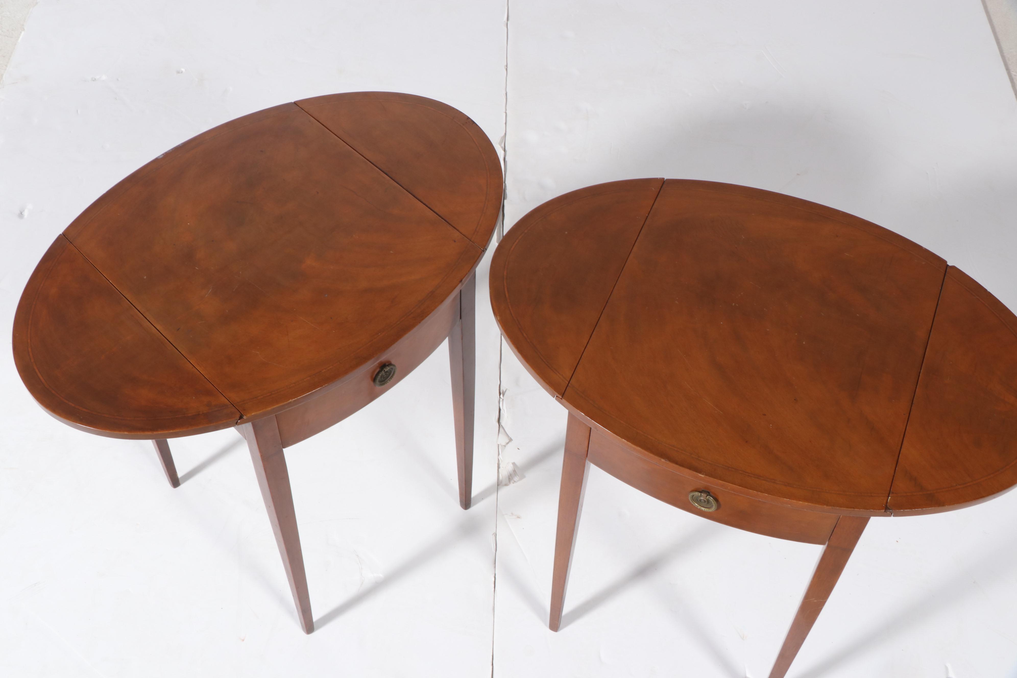 Pair of Beacon Hill Collection Federal Style Mahogany Pembroke Tables