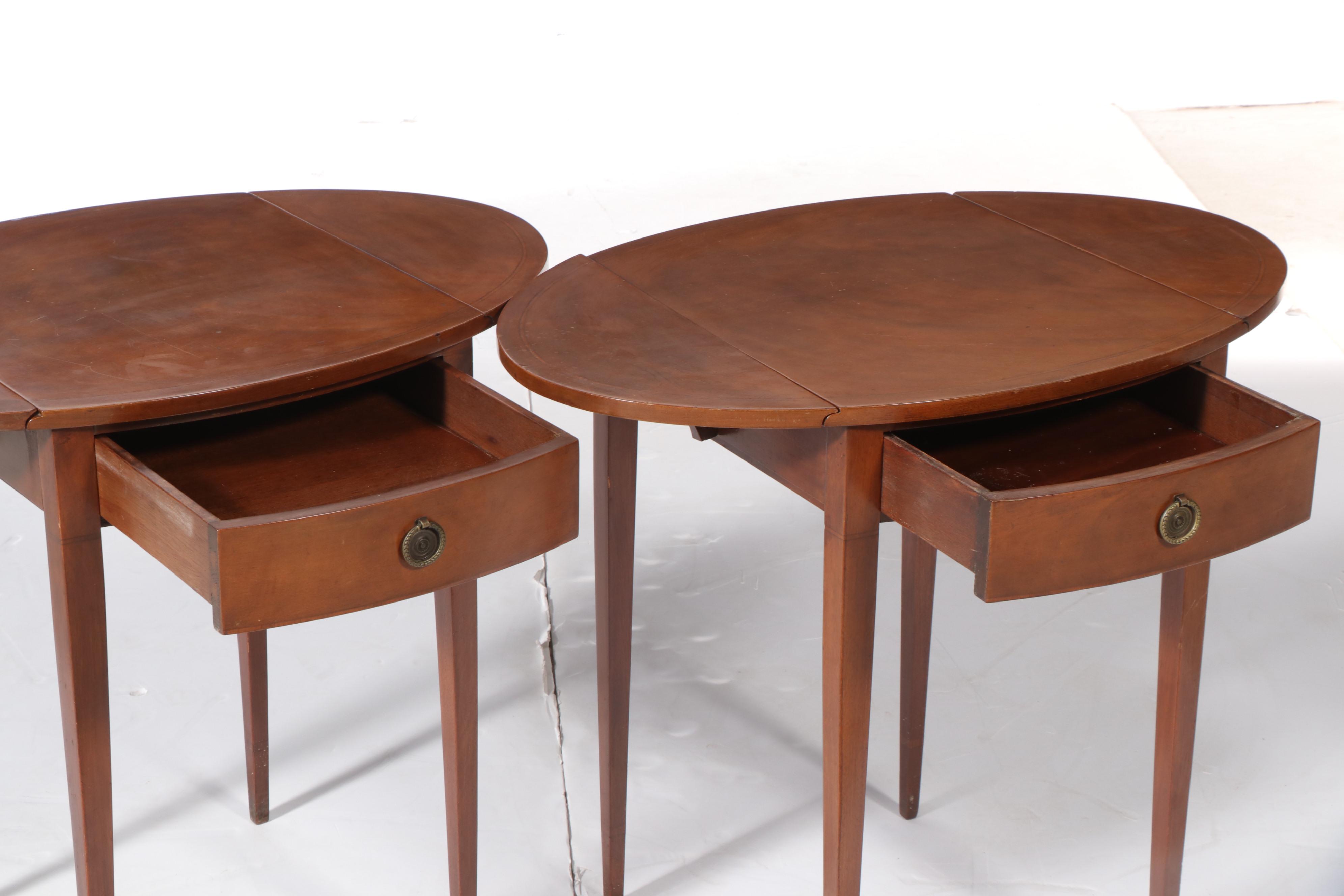 Pair of Beacon Hill Collection Federal Style Mahogany Pembroke Tables