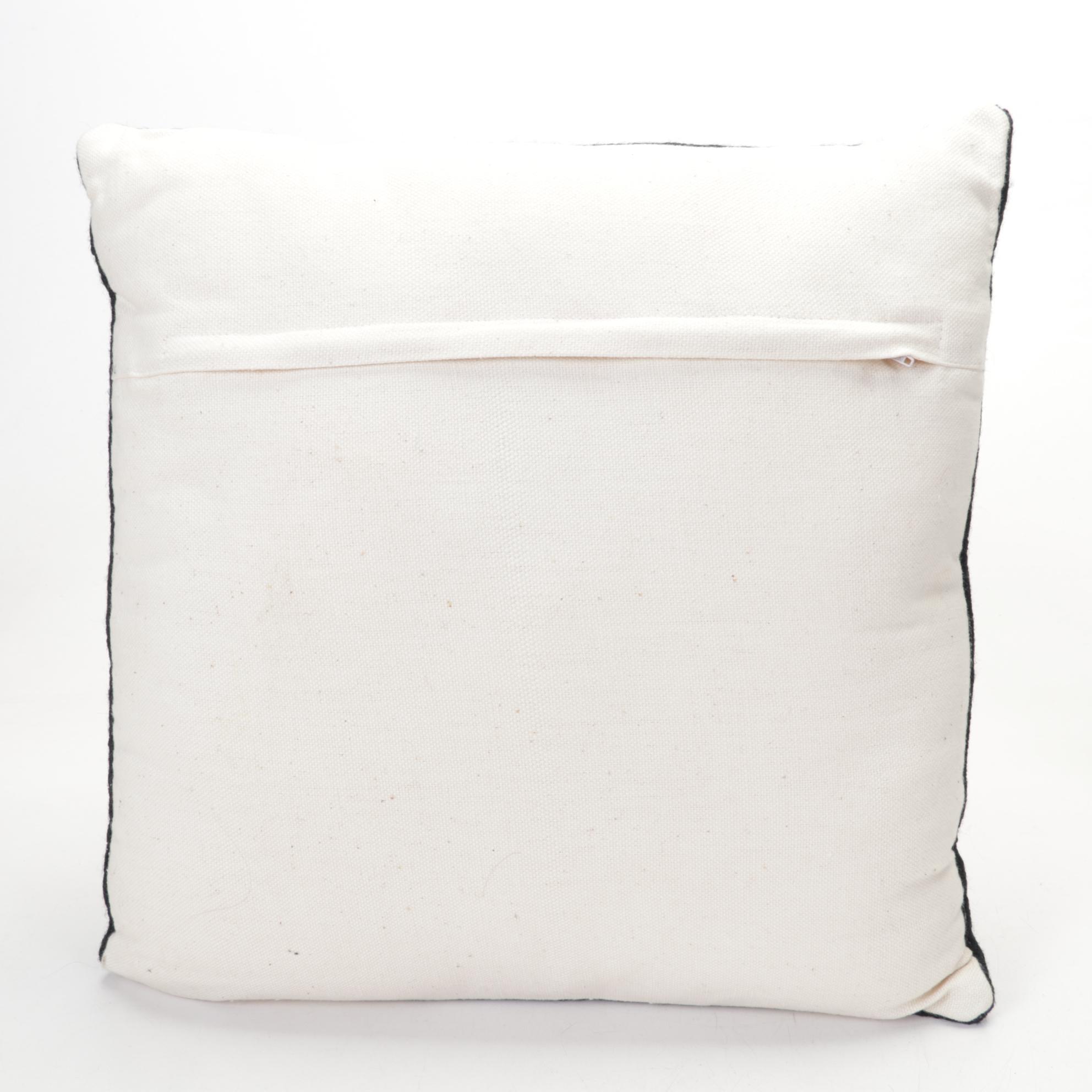 Embroidered and Woven Floral Accent Pillows