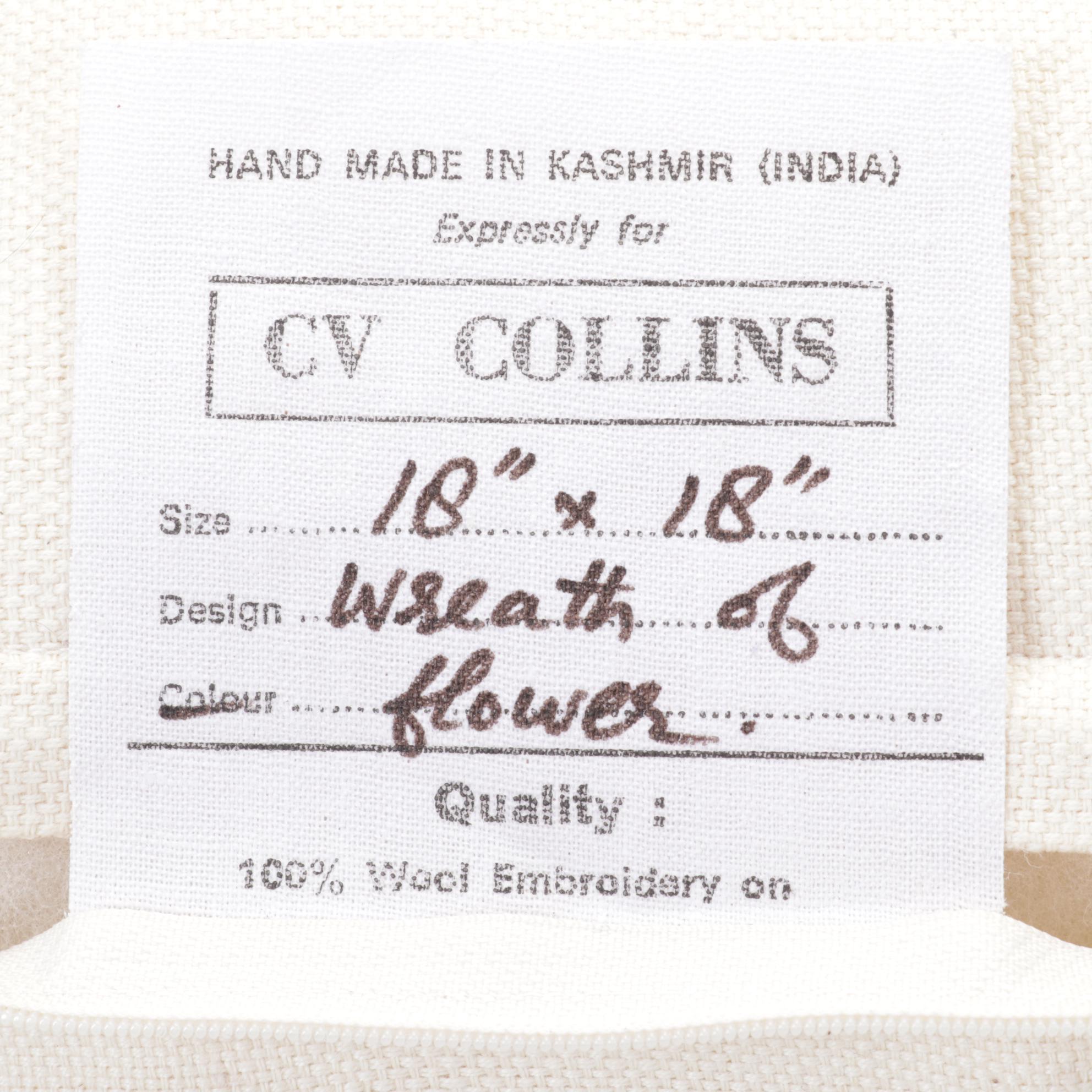 Embroidered and Woven Floral Accent Pillows