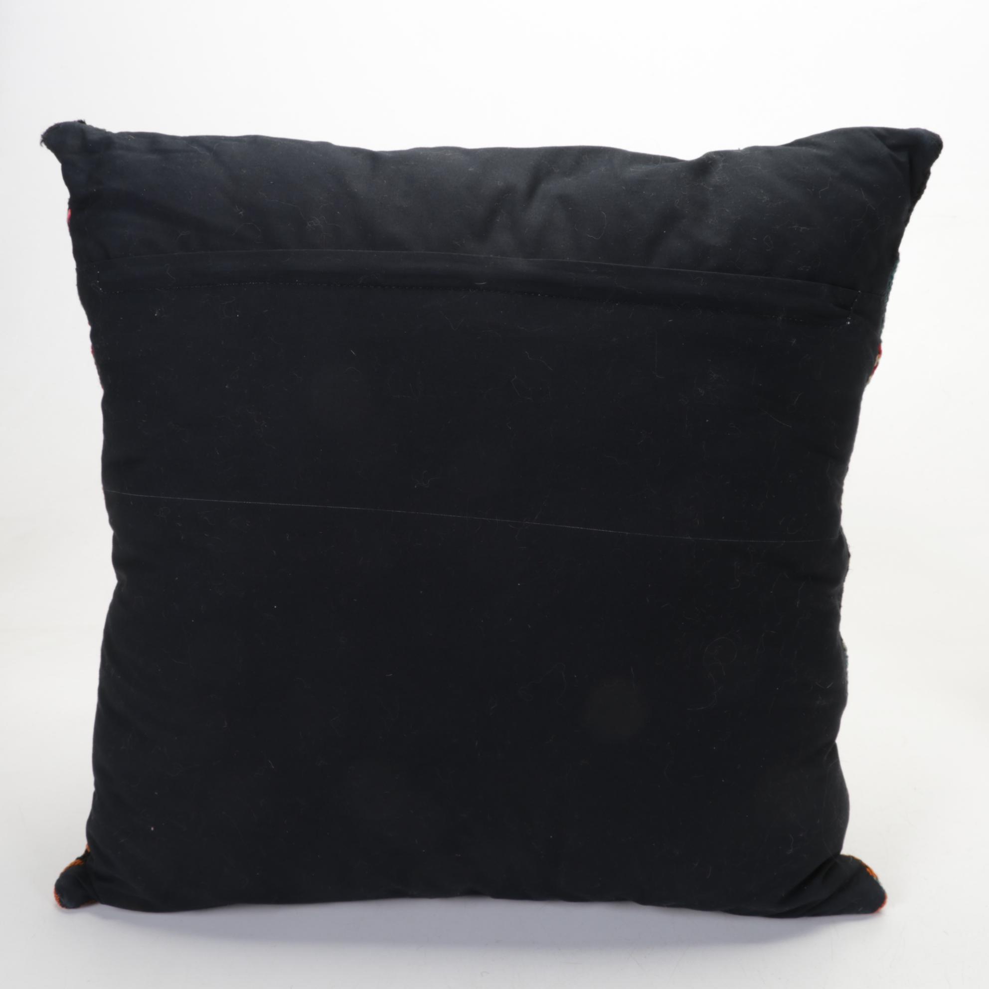 Embroidered and Woven Floral Accent Pillows