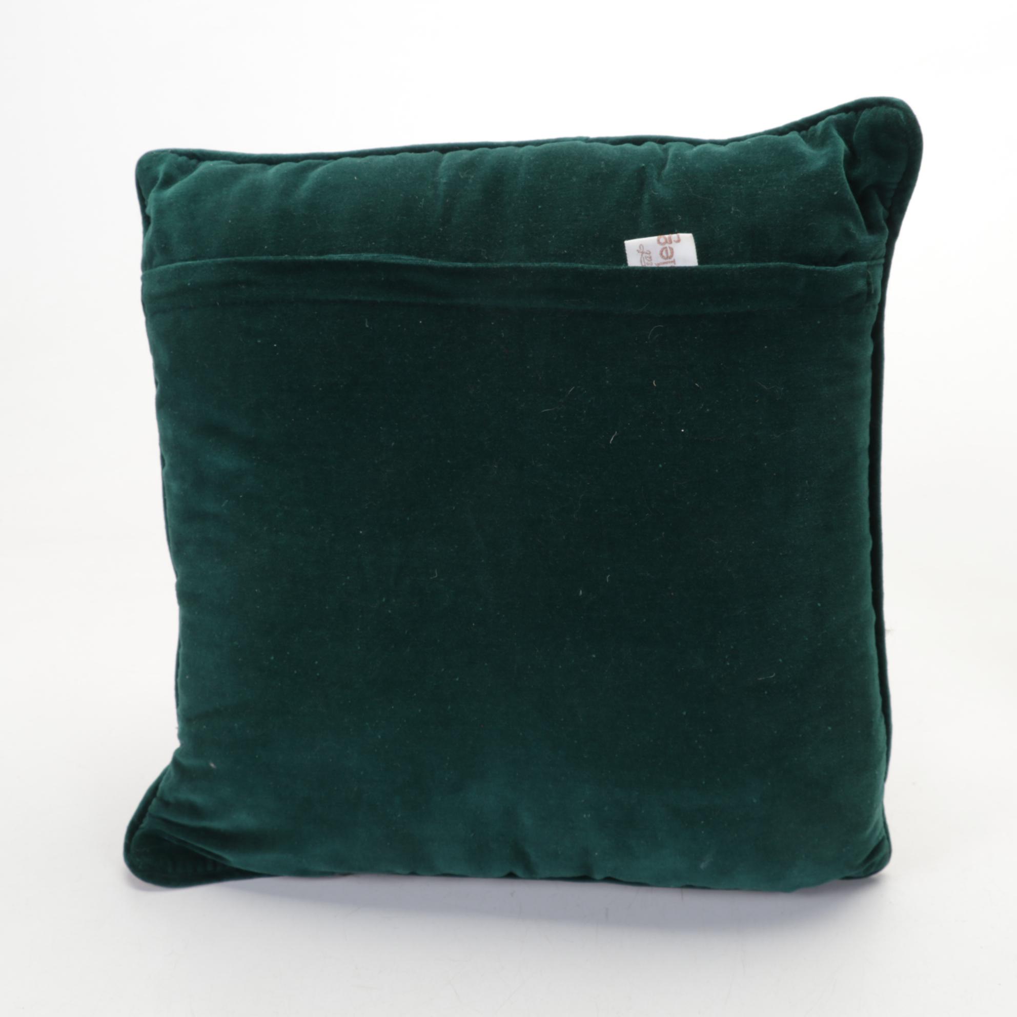 Embroidered and Woven Floral Accent Pillows