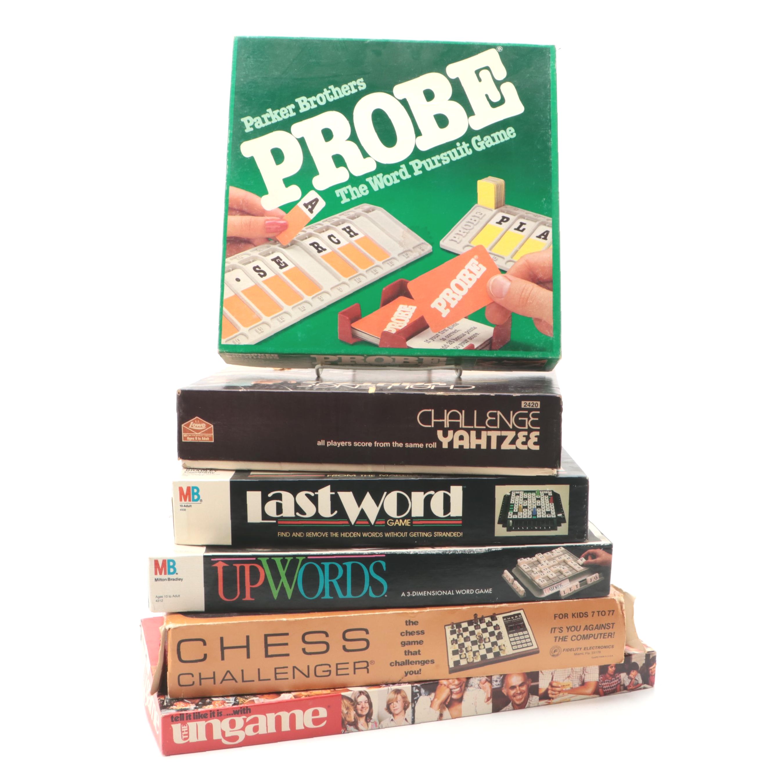 Chess Challenger, Up Words, Last Word and More Board Games, Late 20th Century