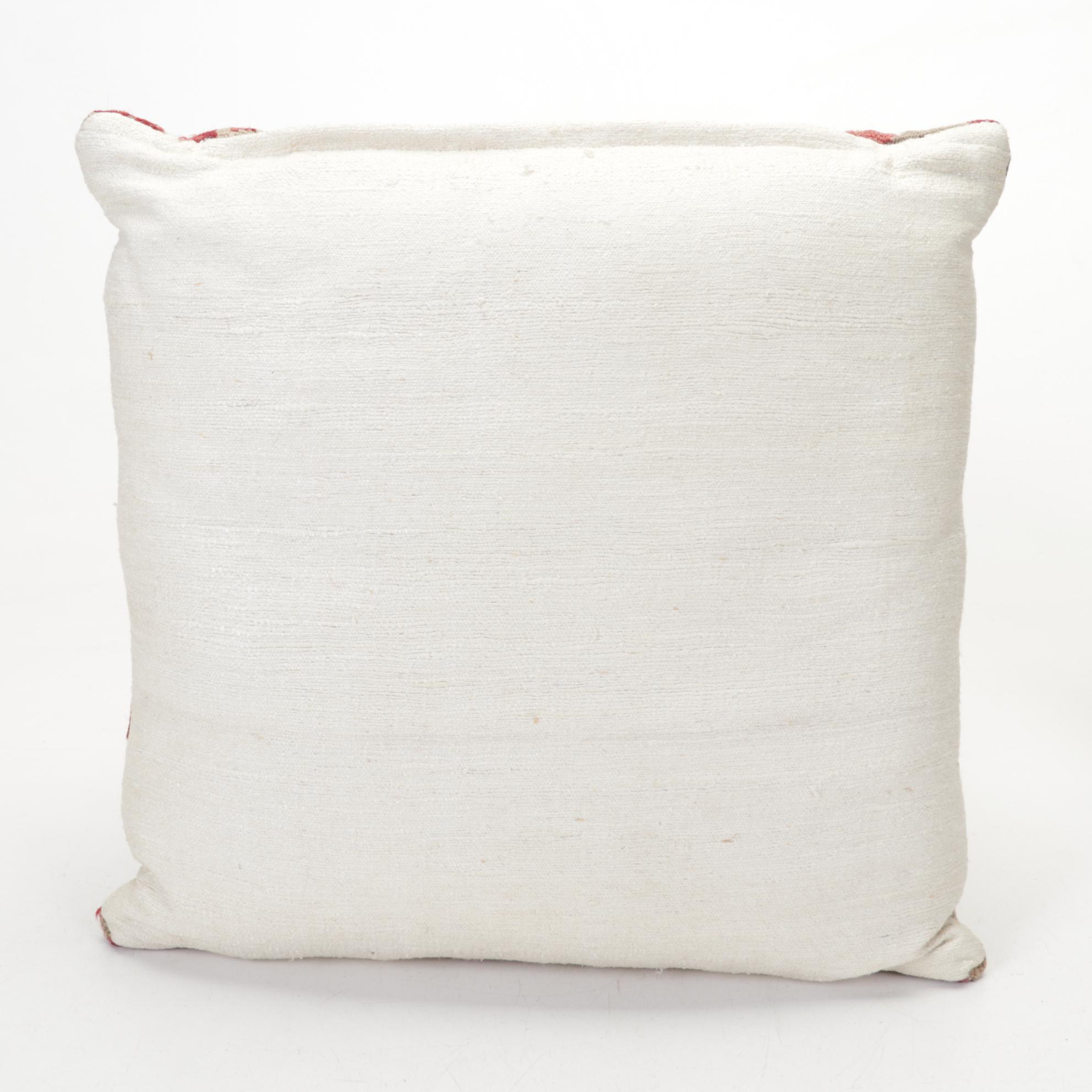 Embroidered and Woven Floral Accent Pillows