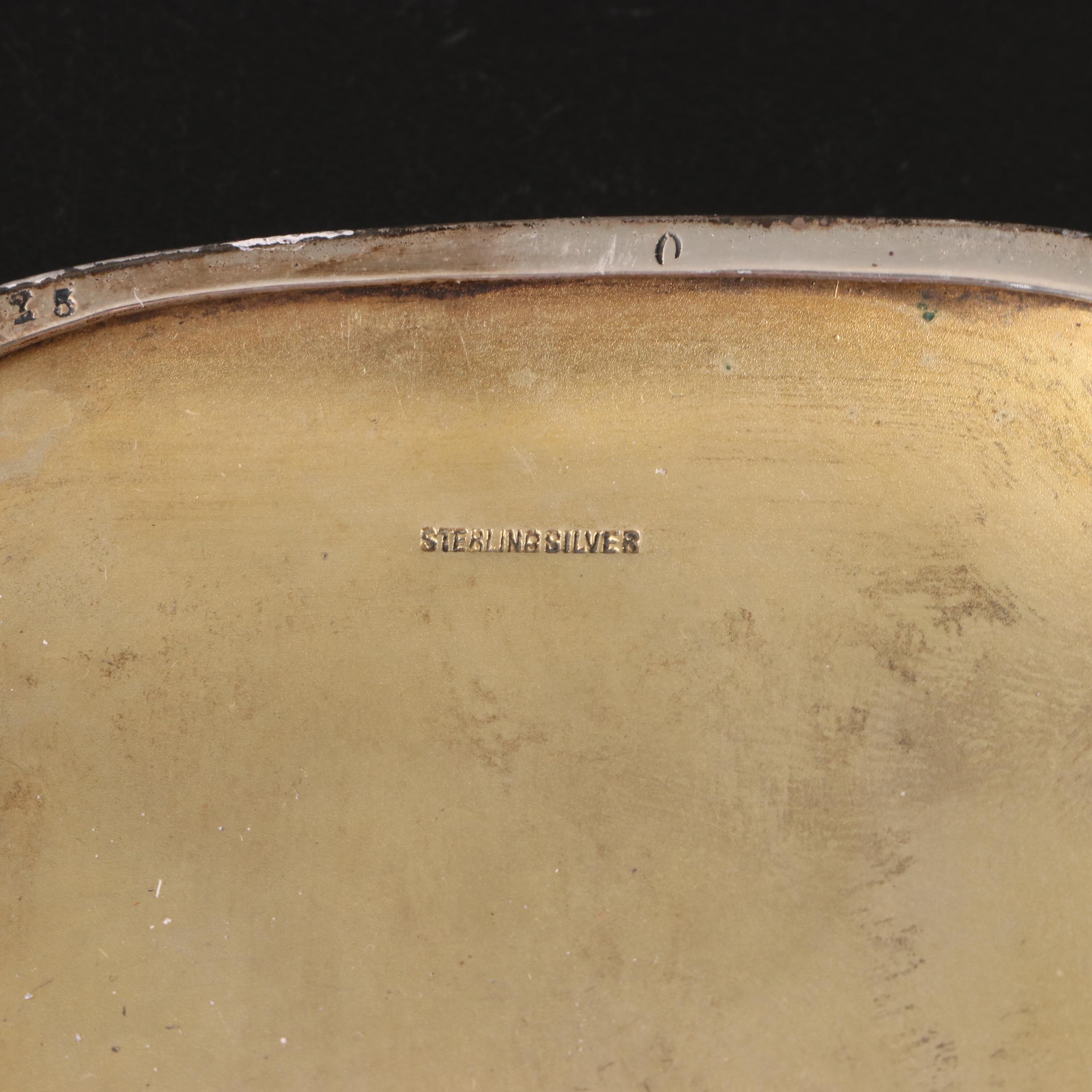 Sterling Silver and Enamel Art Nouveau Cigarette Case