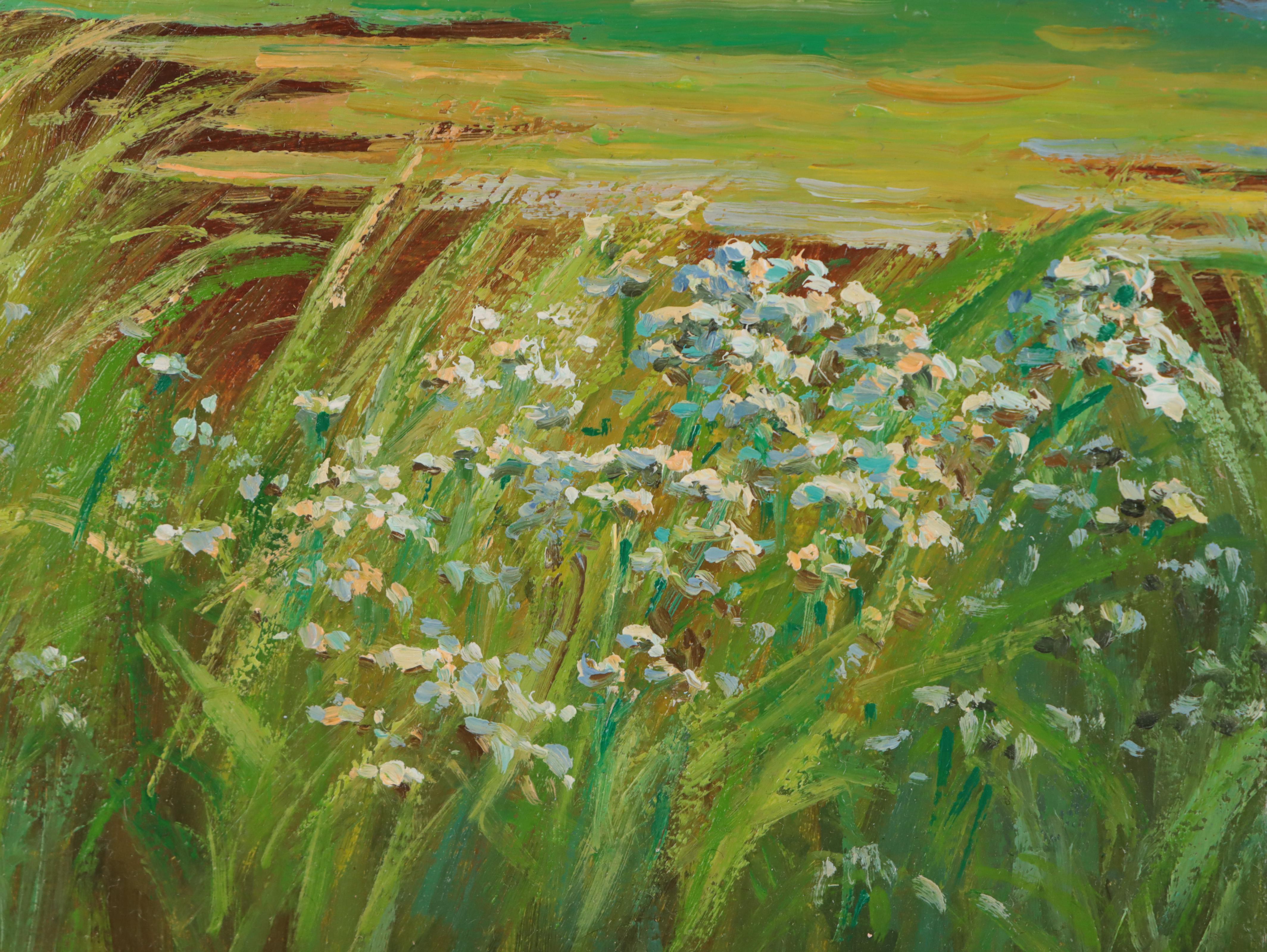 Oil Painting of Verdant Landscape
