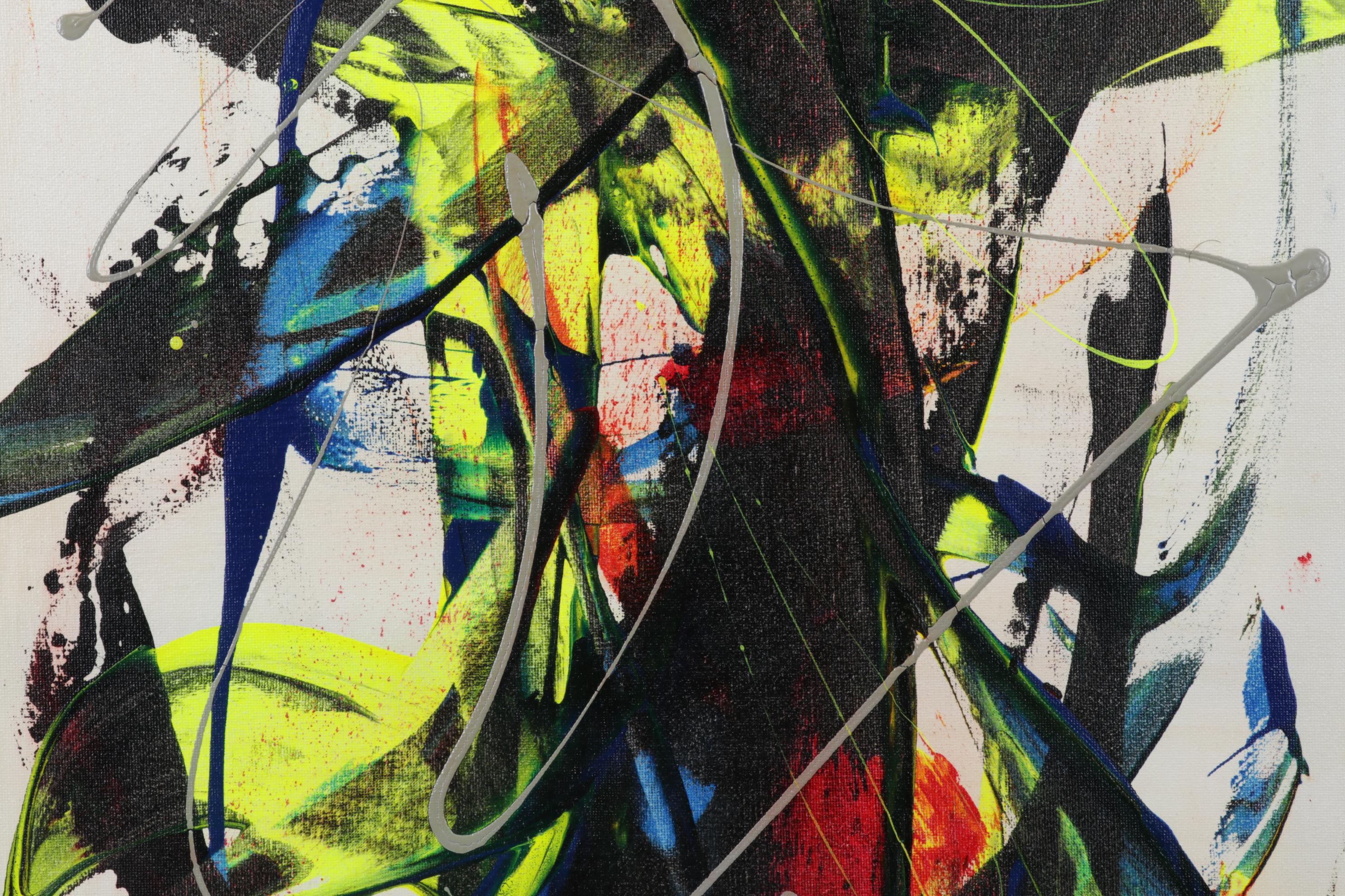 Farshad Lanjani Abstract Acrylic Painting, 21st Century