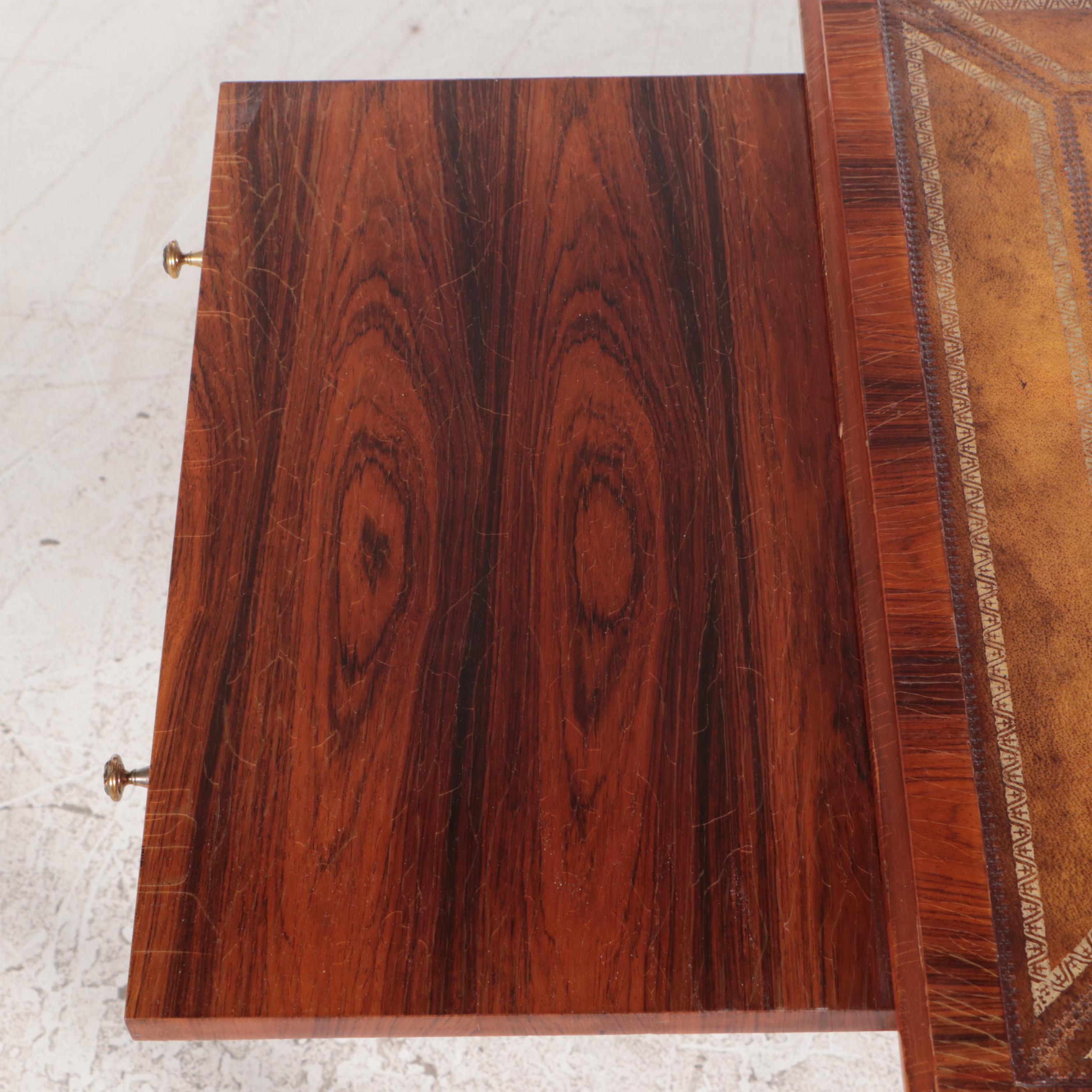 Maitland-Smith Directoire Style Brass-Mounted Kingwood Bureau Plat