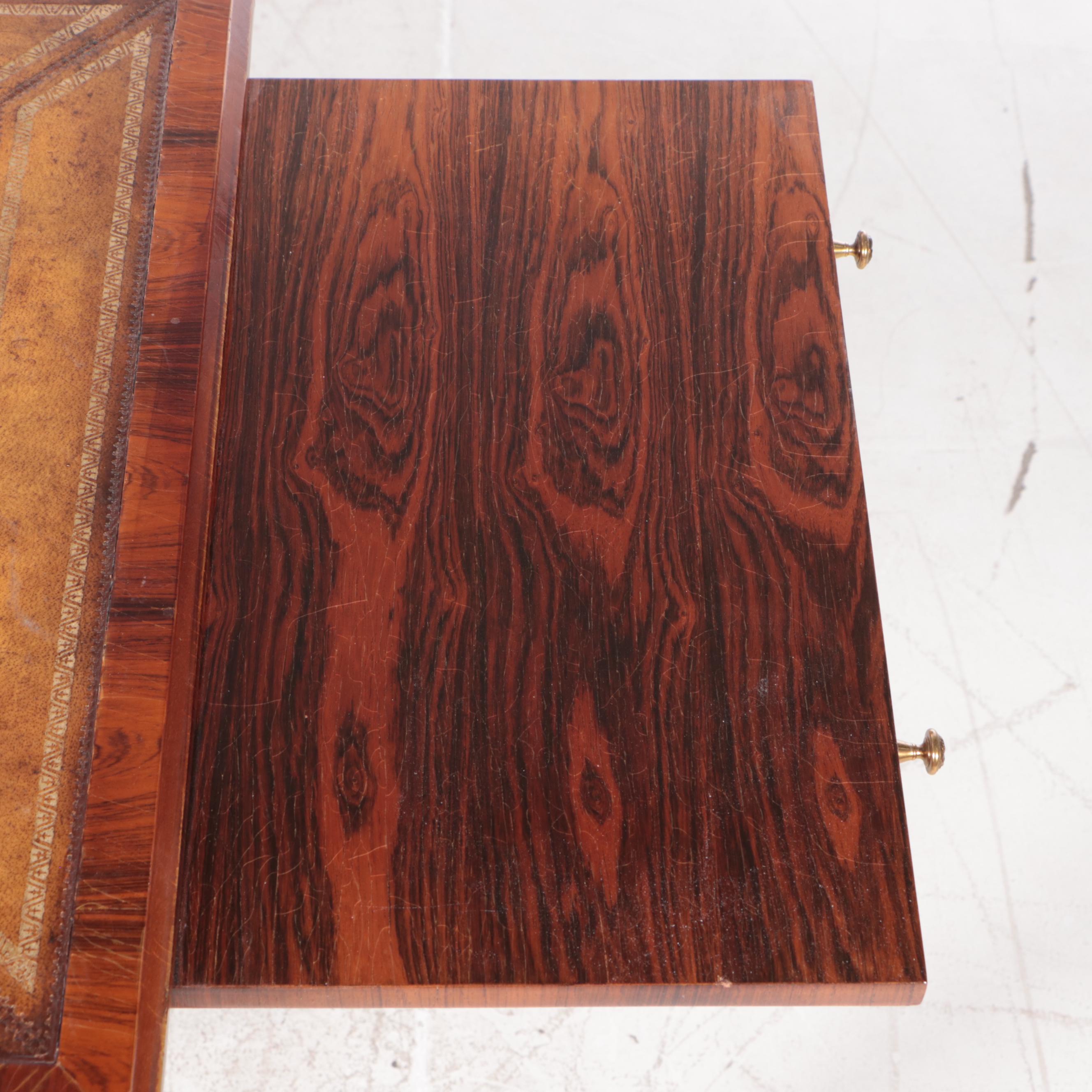 Maitland-Smith Directoire Style Brass-Mounted Kingwood Bureau Plat