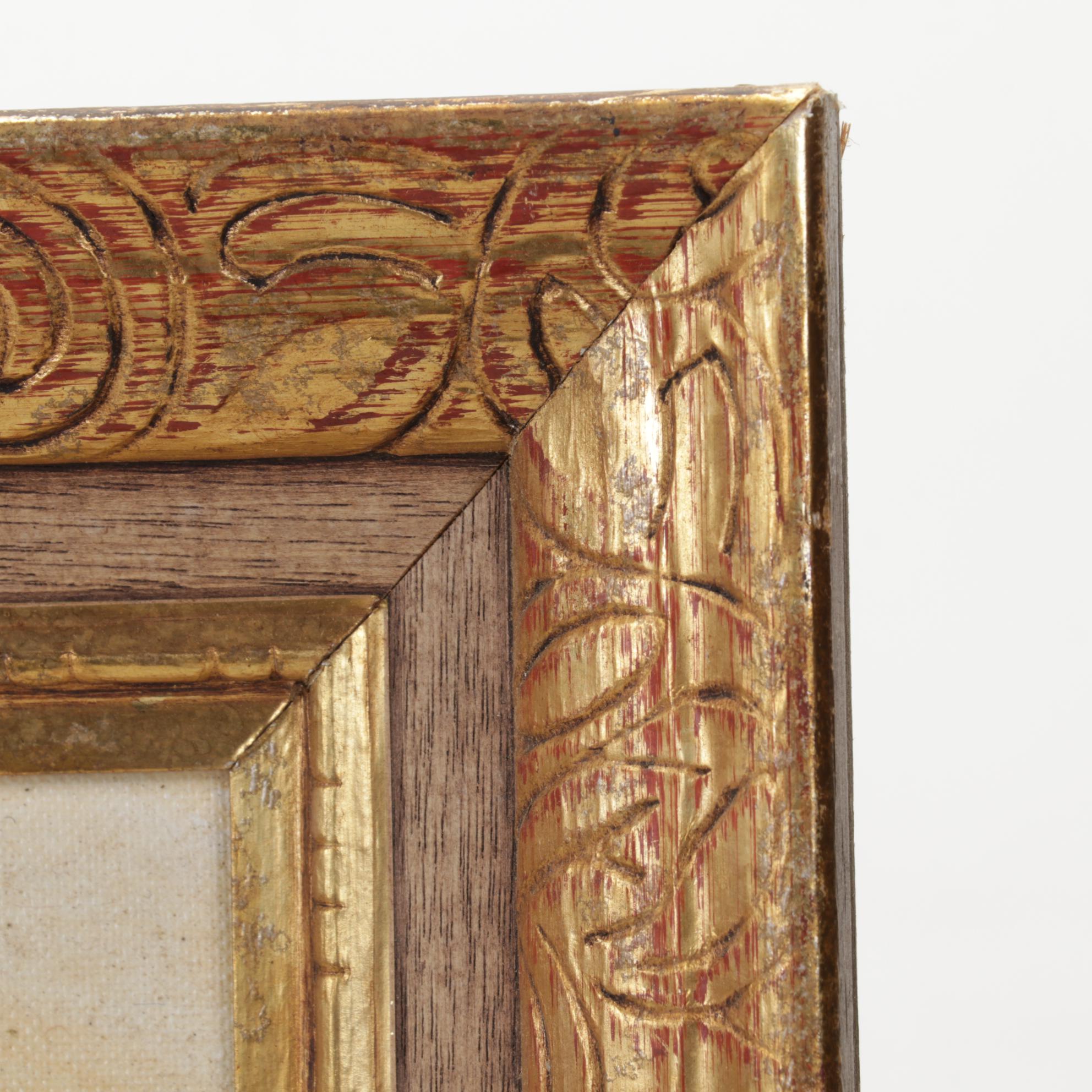 Brian Sholley Folk Art Oil Painting "Winter," Circa 1974