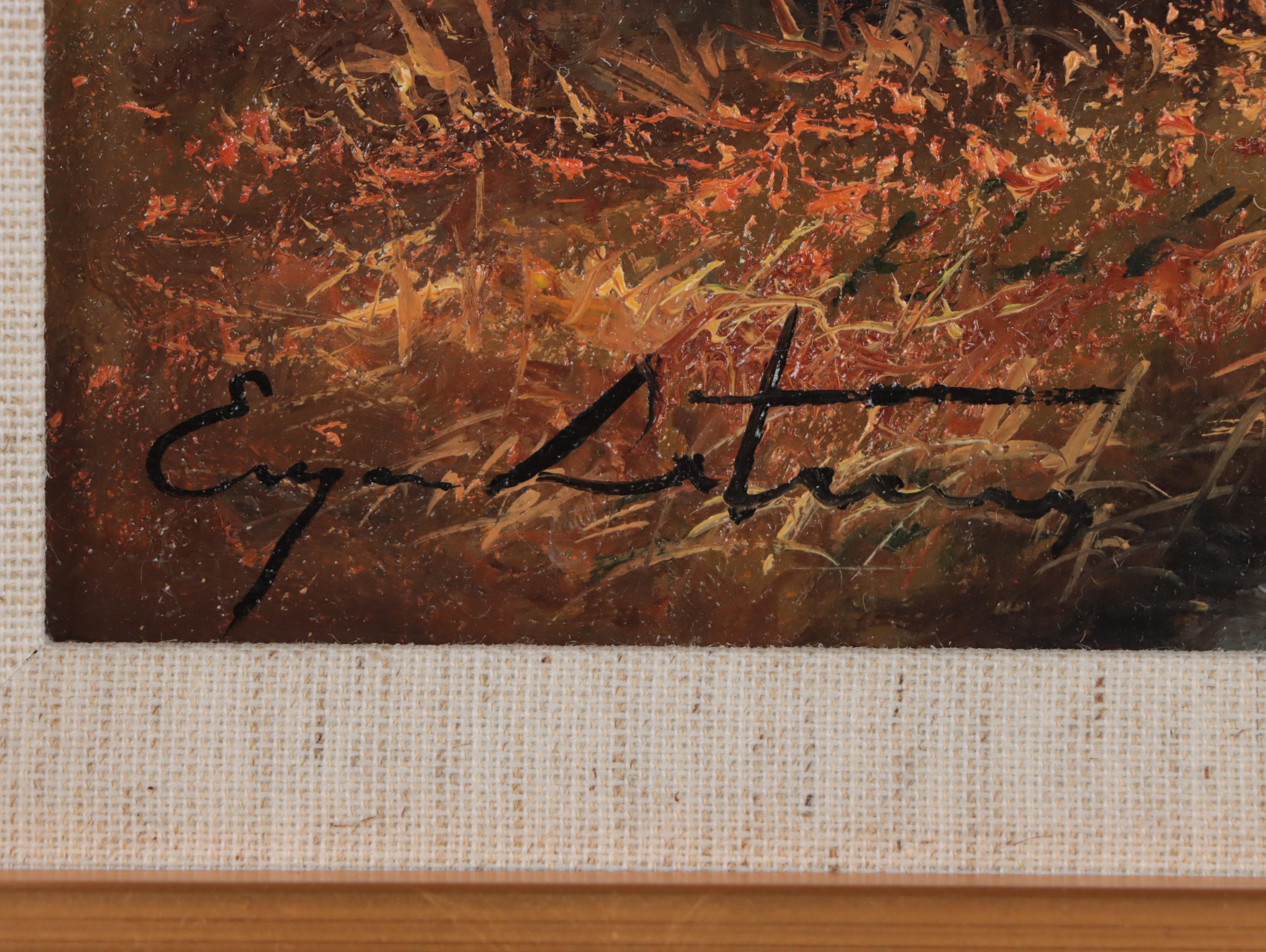 Jevgenijus Litvinas Oil Painting "Autumn Road," 2022