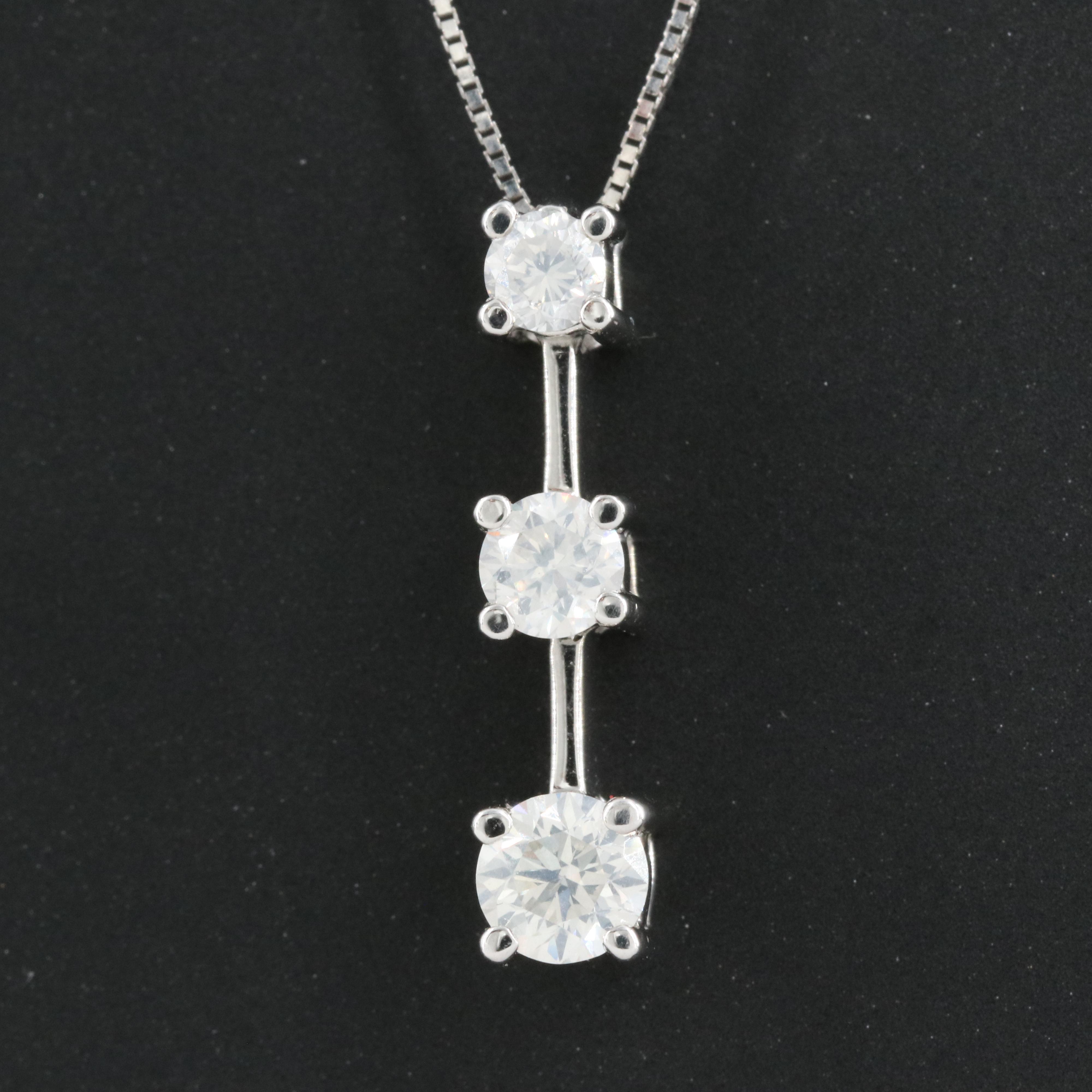 14K 0.56 CTW Diamond Tiered Pendant Necklace