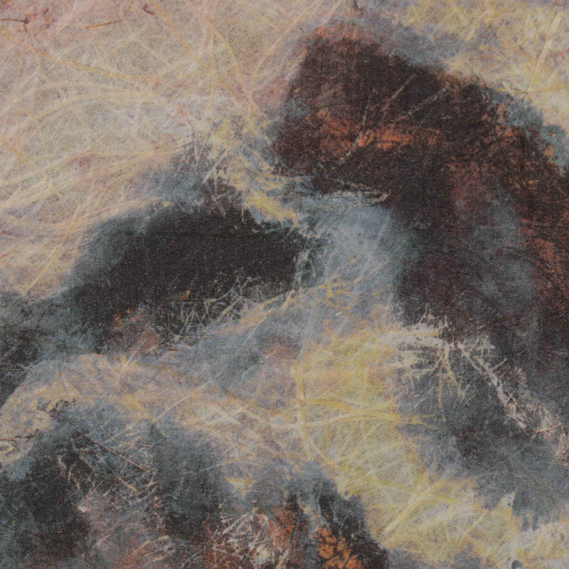 Charlotte Fung Miller Watercolor Painting of Mountain Landscape